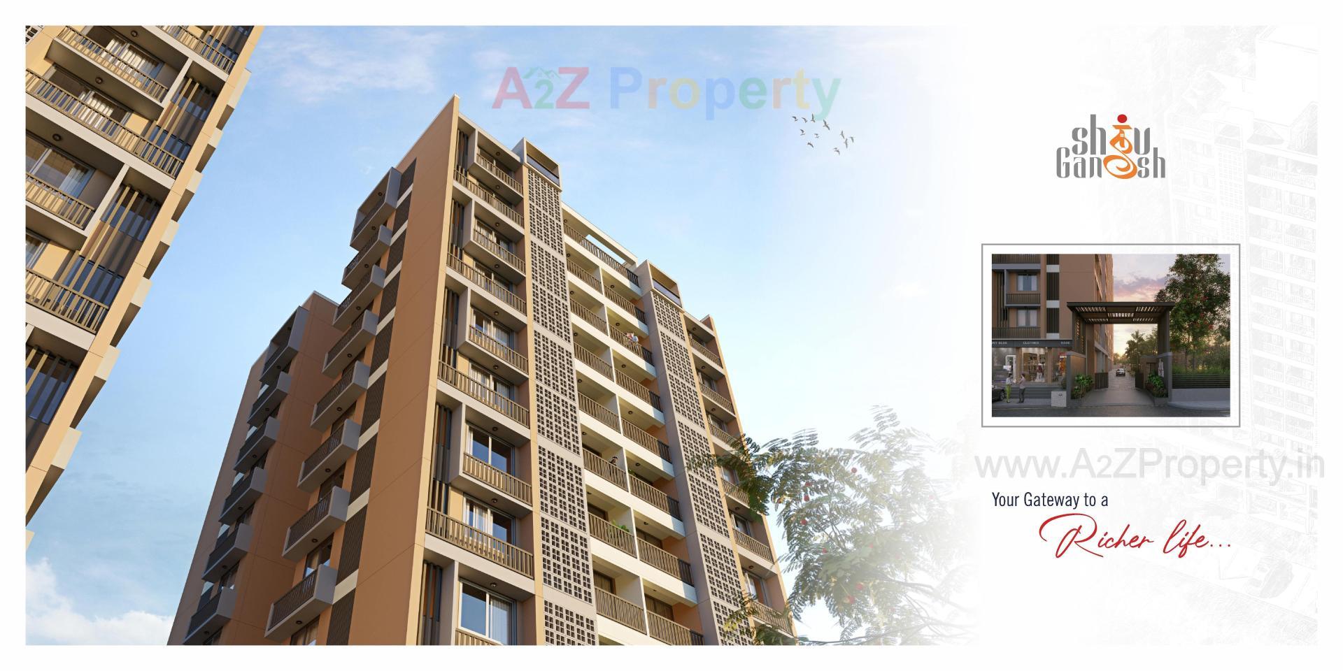 3D Elevation of real estate project Shiv Ganesh located at Khodiyar, Ahmedabad, Gujarat