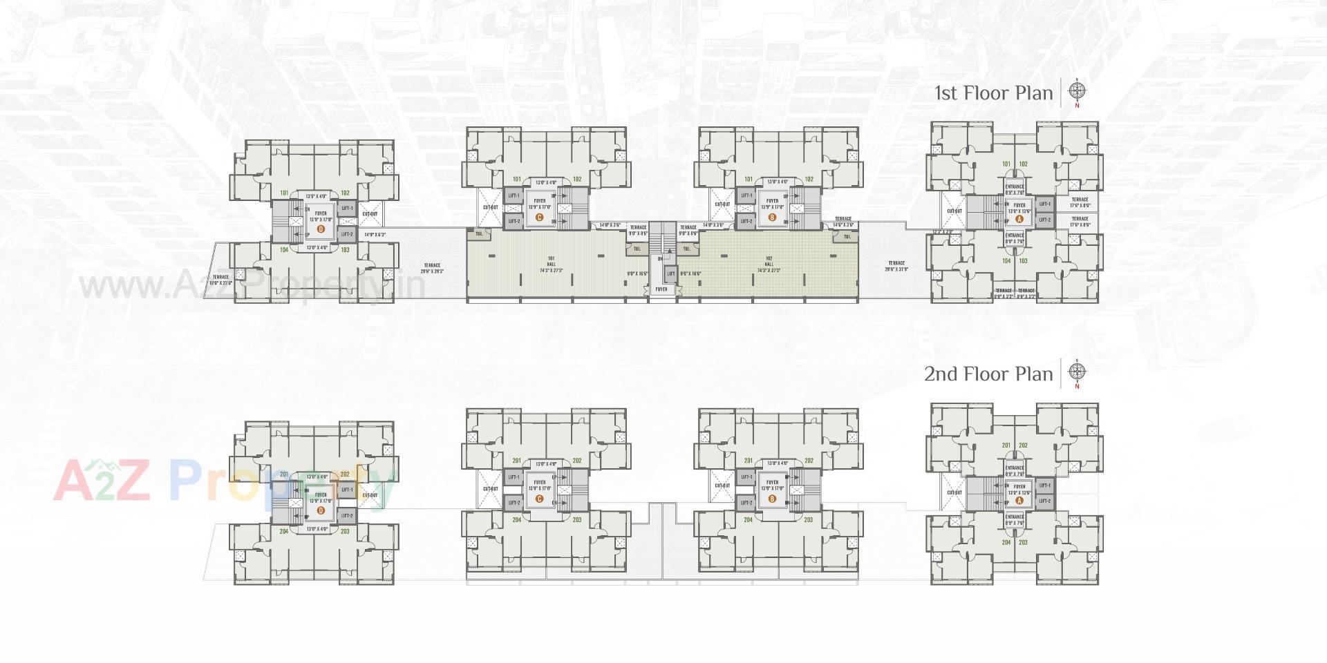 Layout of real estate project Shiv Ganesh located at Khodiyar, Ahmedabad, Gujarat