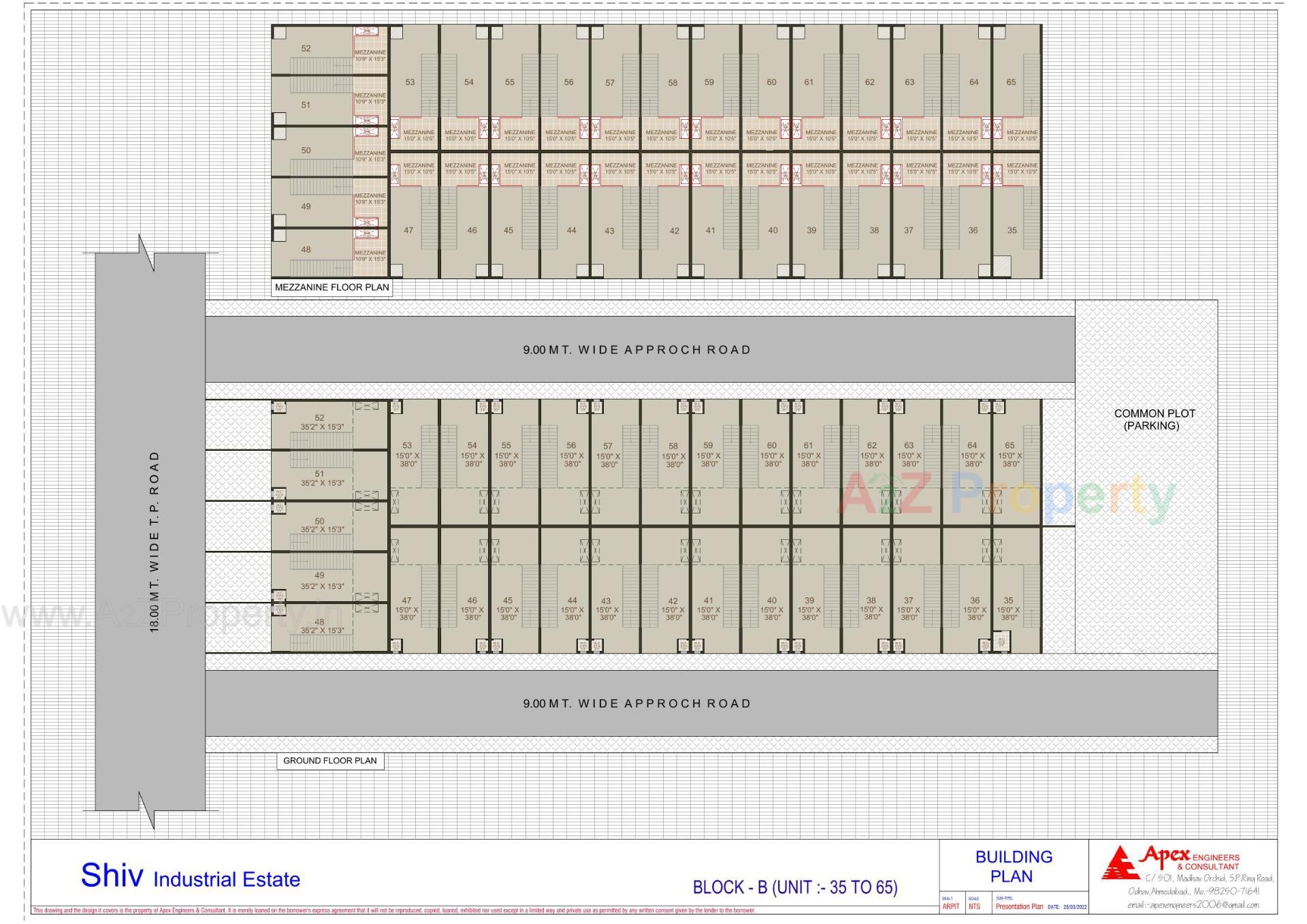 Layout of real estate project Shiv Industrial Estate located at Kathwada, Ahmedabad, Gujarat