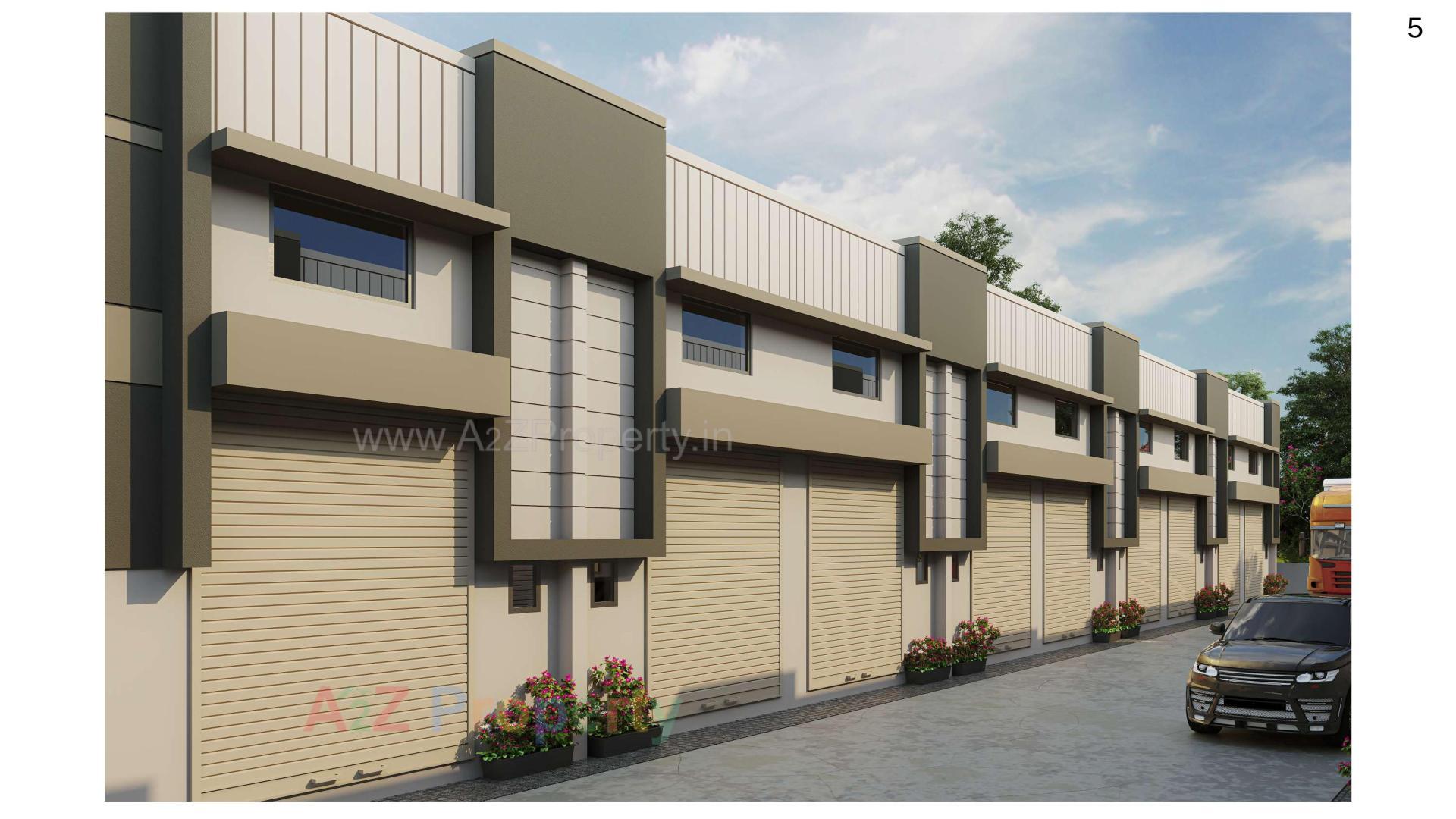 3D Elevation of real estate project Shiv Krupa Industrial Estate located at Singarva, Ahmedabad, Gujarat