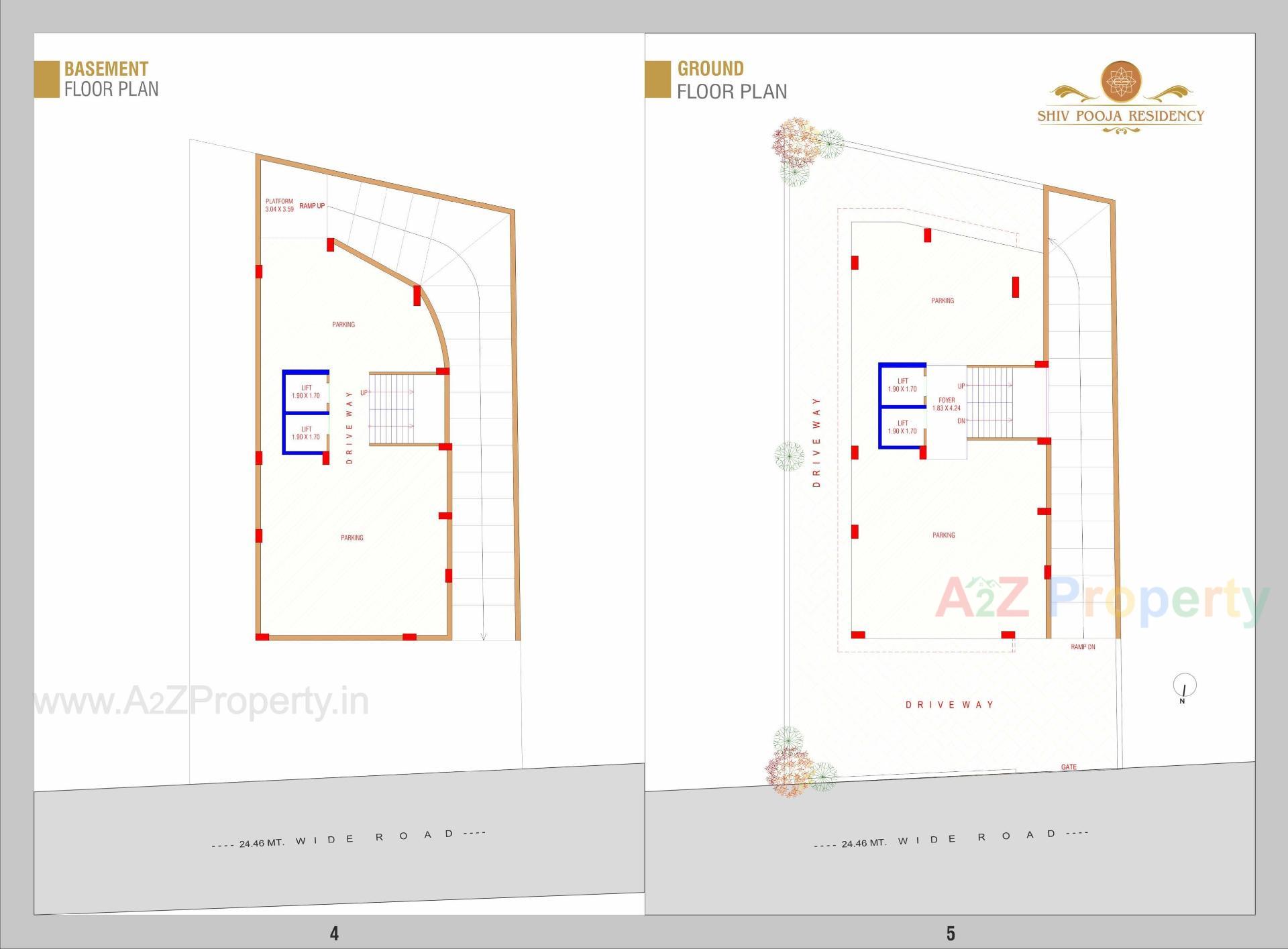 Layout of real estate project Shiv Pooja Residency located at Wadej, Ahmedabad, Gujarat