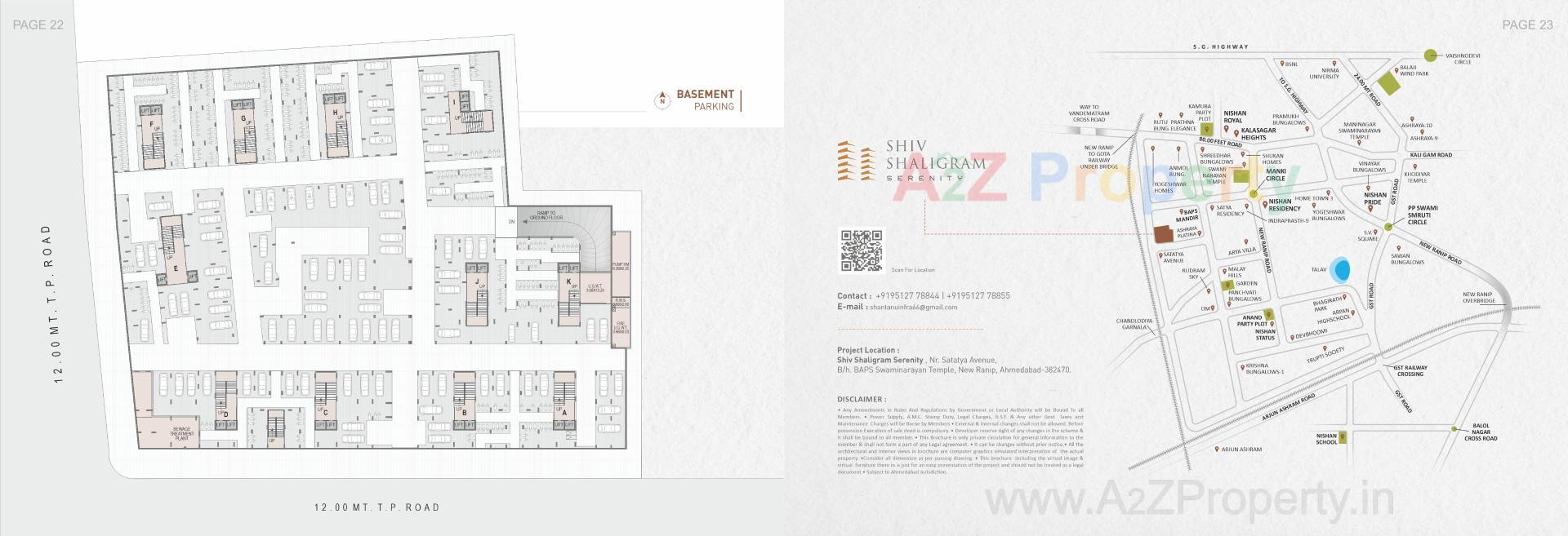 Layout of real estate project Shiv Shaligram Serenity located at Chandlodiya, Ahmedabad, Gujarat