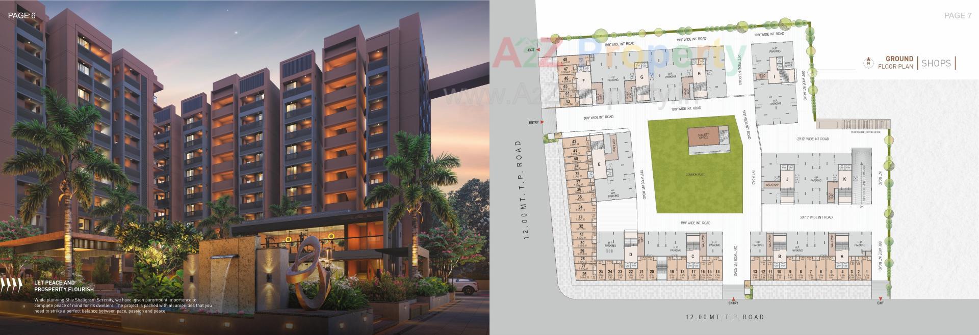 Layout of real estate project Shiv Shaligram Serenity located at Chandlodiya, Ahmedabad, Gujarat