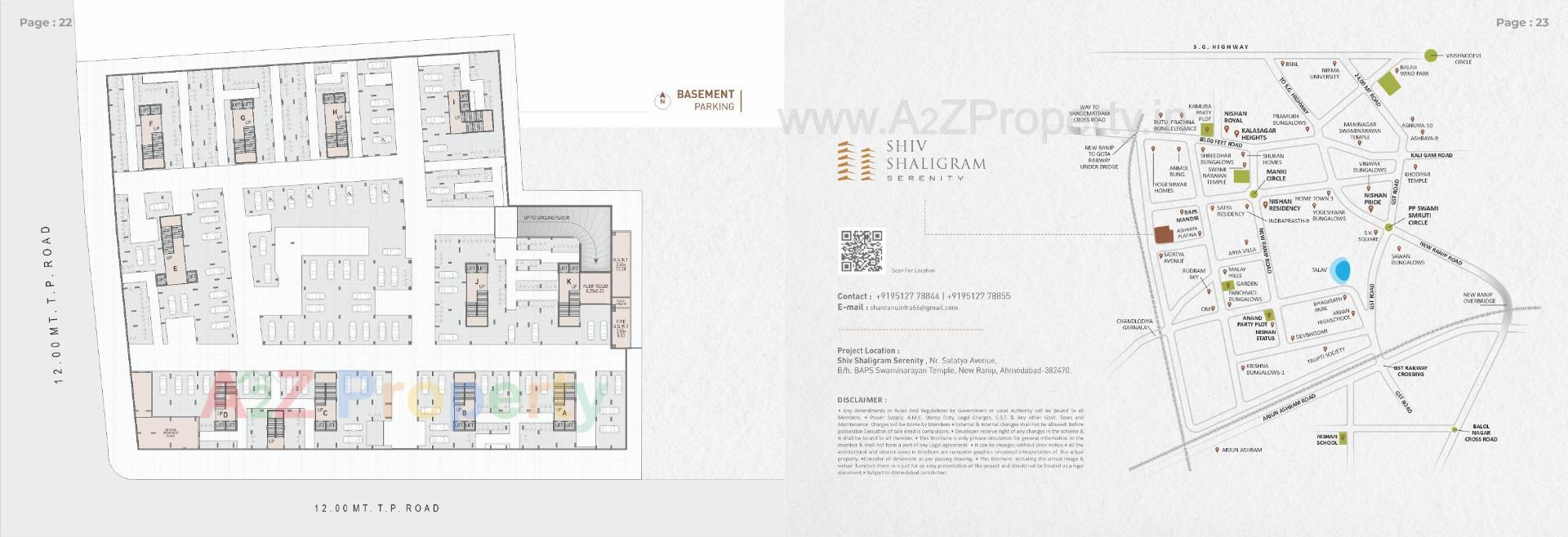 Layout of real estate project Shiv Shaligram Serenity located at Chandlodiya, Ahmedabad, Gujarat