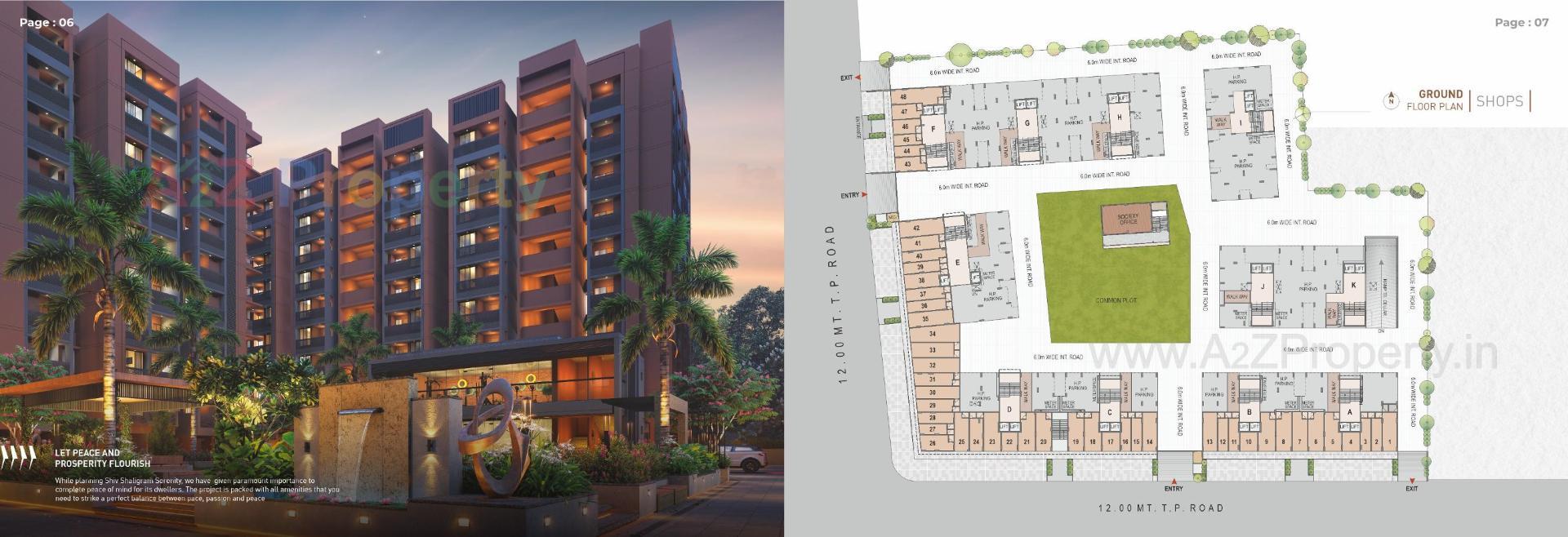 Layout of real estate project Shiv Shaligram Serenity located at Chandlodiya, Ahmedabad, Gujarat