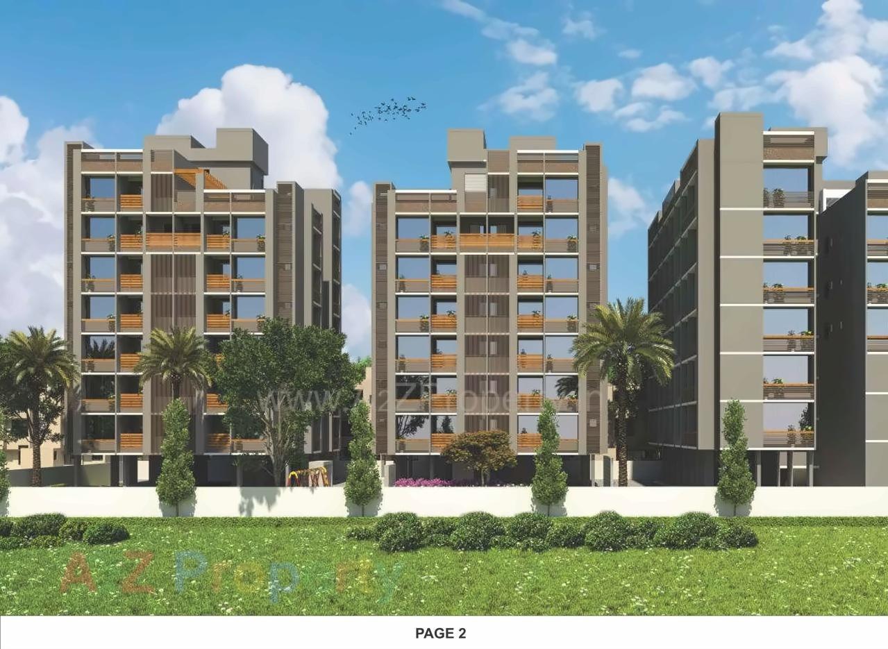 3D Elevation of real estate project Shiv Swati Appartment located at Nana-chiloda, Ahmedabad, Gujarat