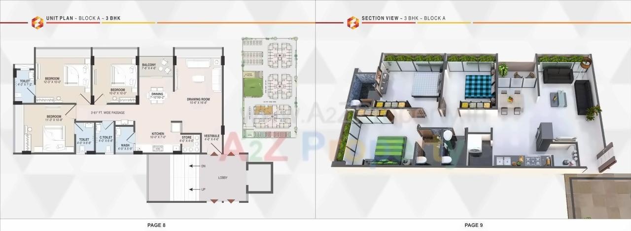 Layout of real estate project Shiv Swati Appartment located at Nana-chiloda, Ahmedabad, Gujarat