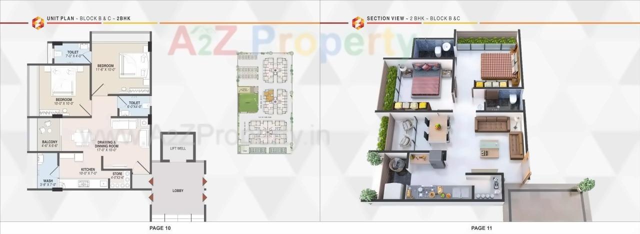 Layout of real estate project Shiv Swati Appartment located at Nana-chiloda, Ahmedabad, Gujarat