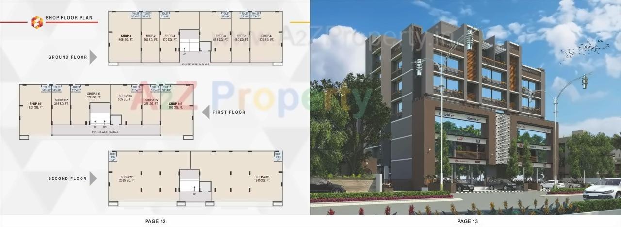Layout of real estate project Shiv Swati Appartment located at Nana-chiloda, Ahmedabad, Gujarat