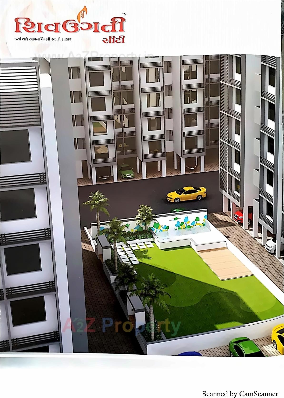 3D Elevation of real estate project Shiv Ugati City located at Bilasiya, Ahmedabad, Gujarat