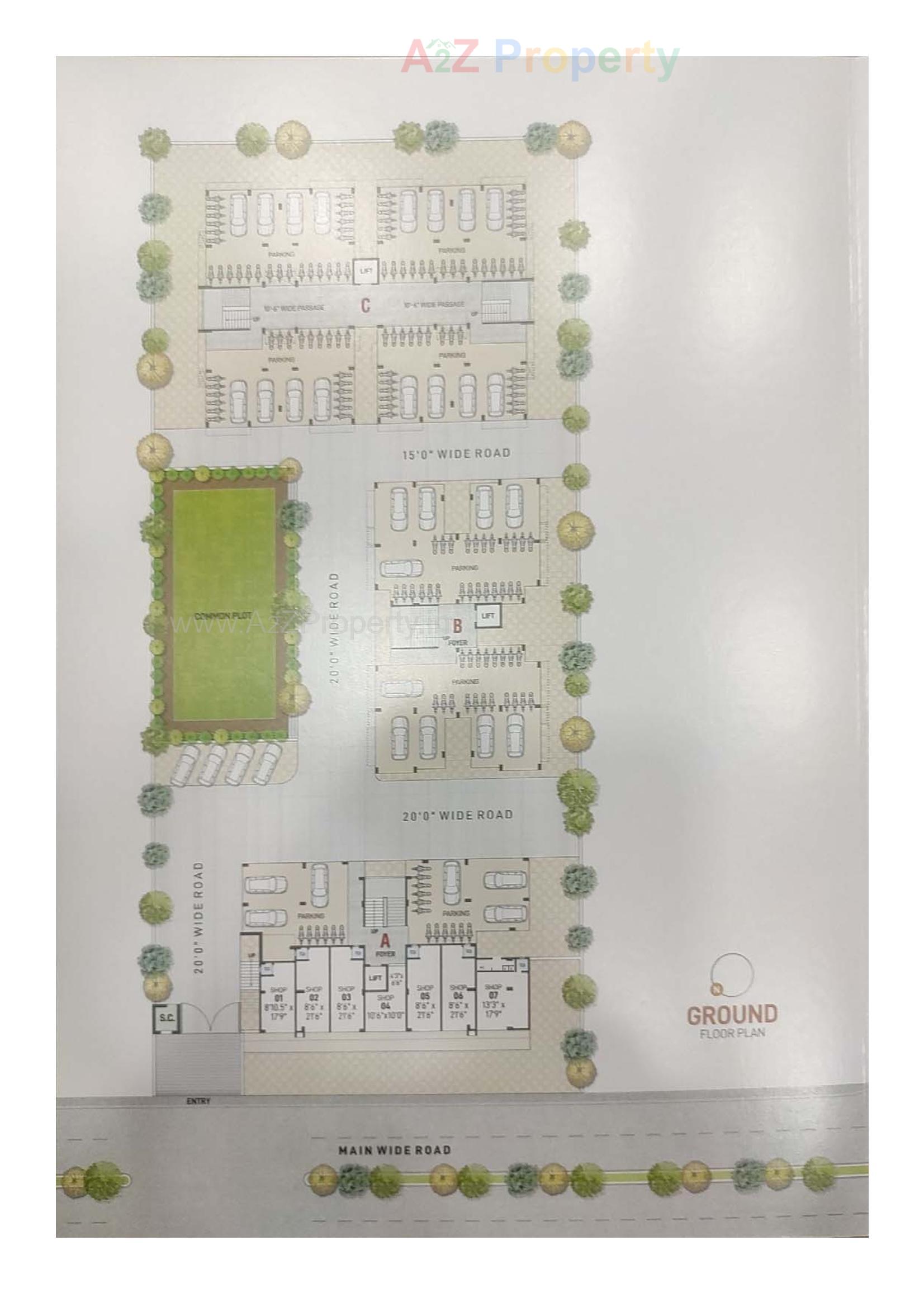 Layout of real estate project Shivaan Shilp located at Bavala, Ahmedabad, Gujarat