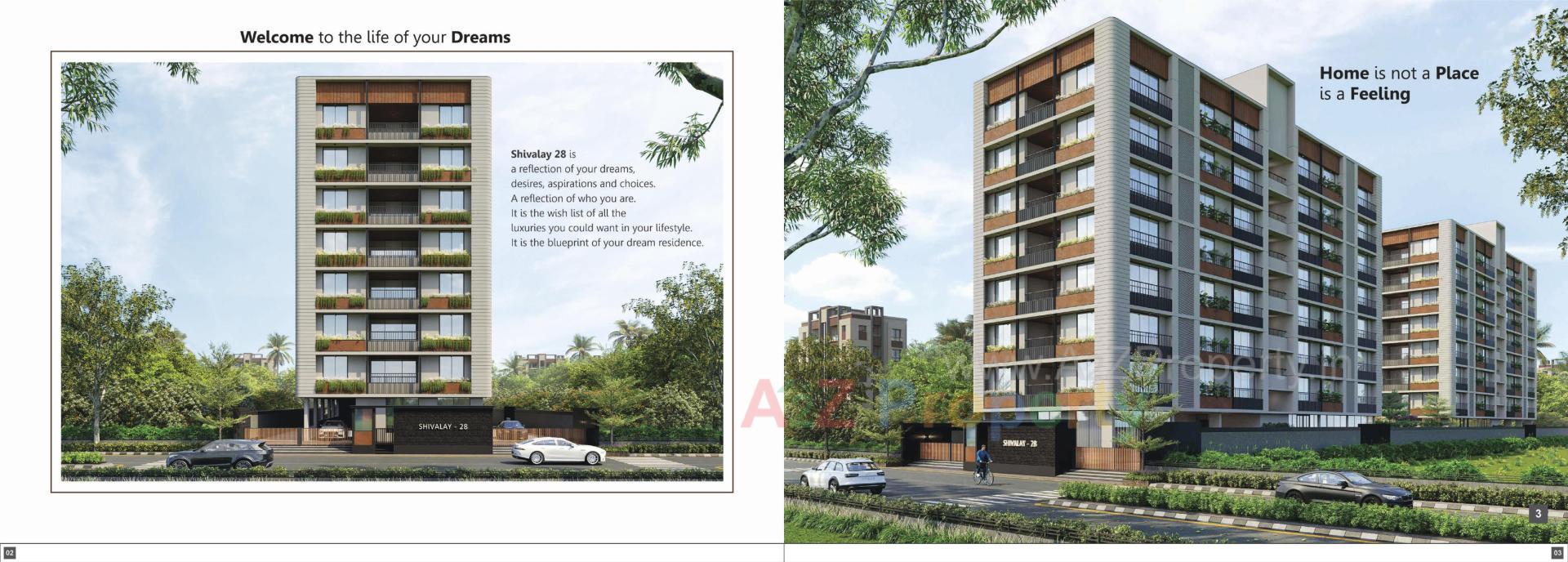 3D Elevation of real estate project Shivalay located at Ahmedabad, Ahmedabad, Gujarat