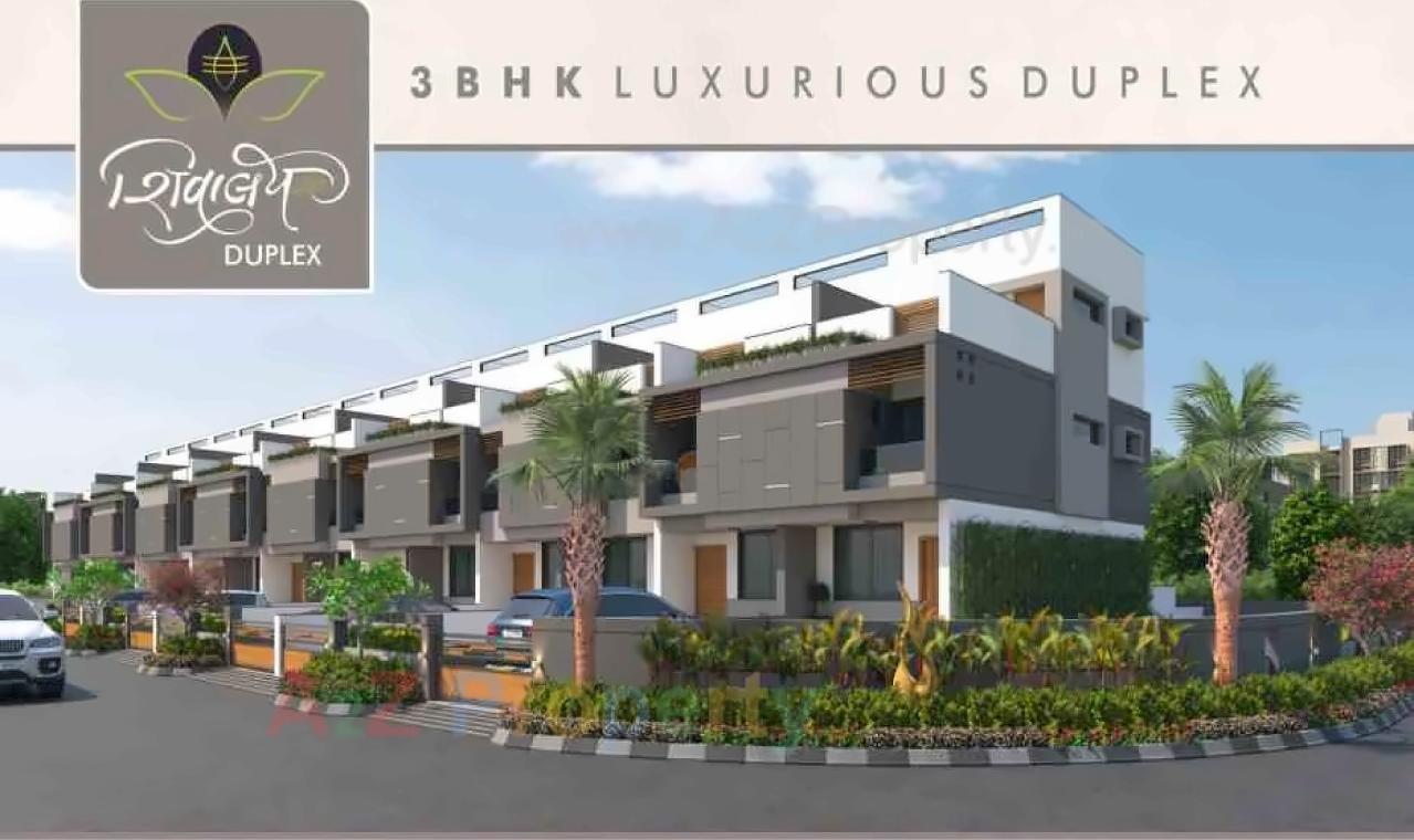 3D Elevation of real estate project Shivalay Duplex located at Singrva, Ahmedabad, Gujarat