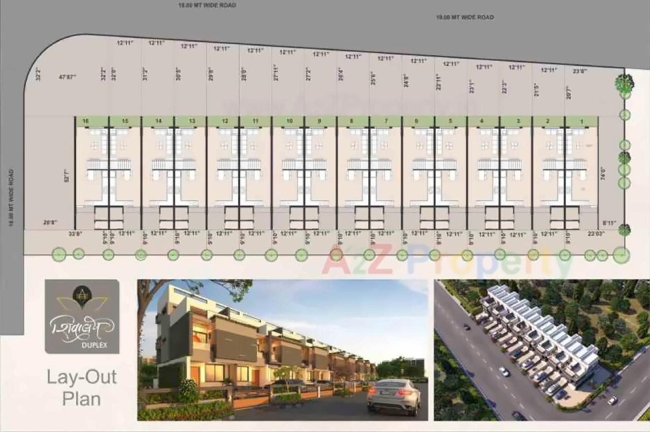 Layout of real estate project Shivalay Duplex located at Singrva, Ahmedabad, Gujarat
