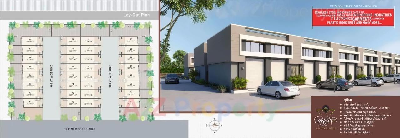 Layout of real estate project Shivalay Industrial Estate located at Odhav, Ahmedabad, Gujarat