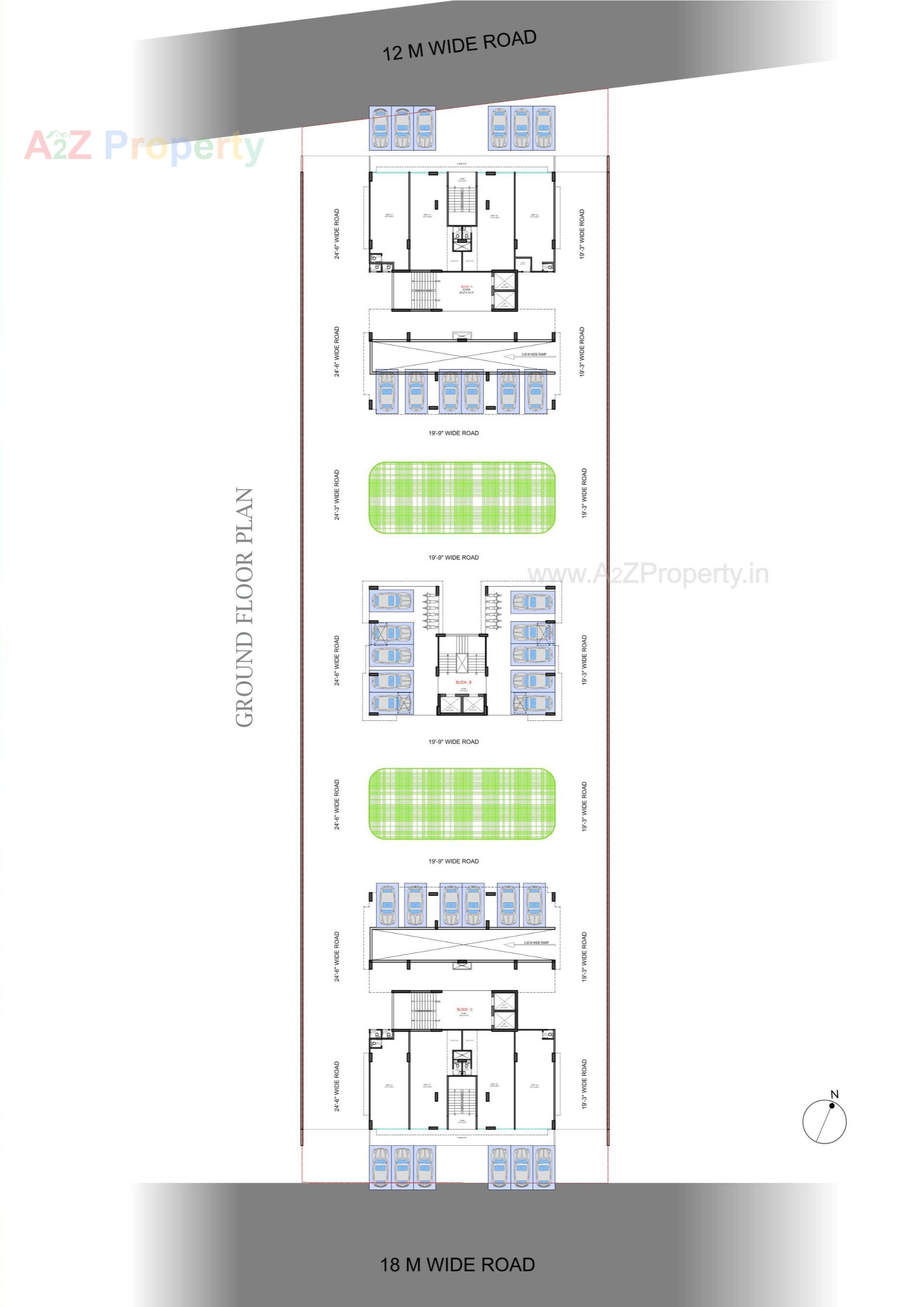 Layout of real estate project Shivalay Sattva located at Shilaj, Ahmedabad, Gujarat