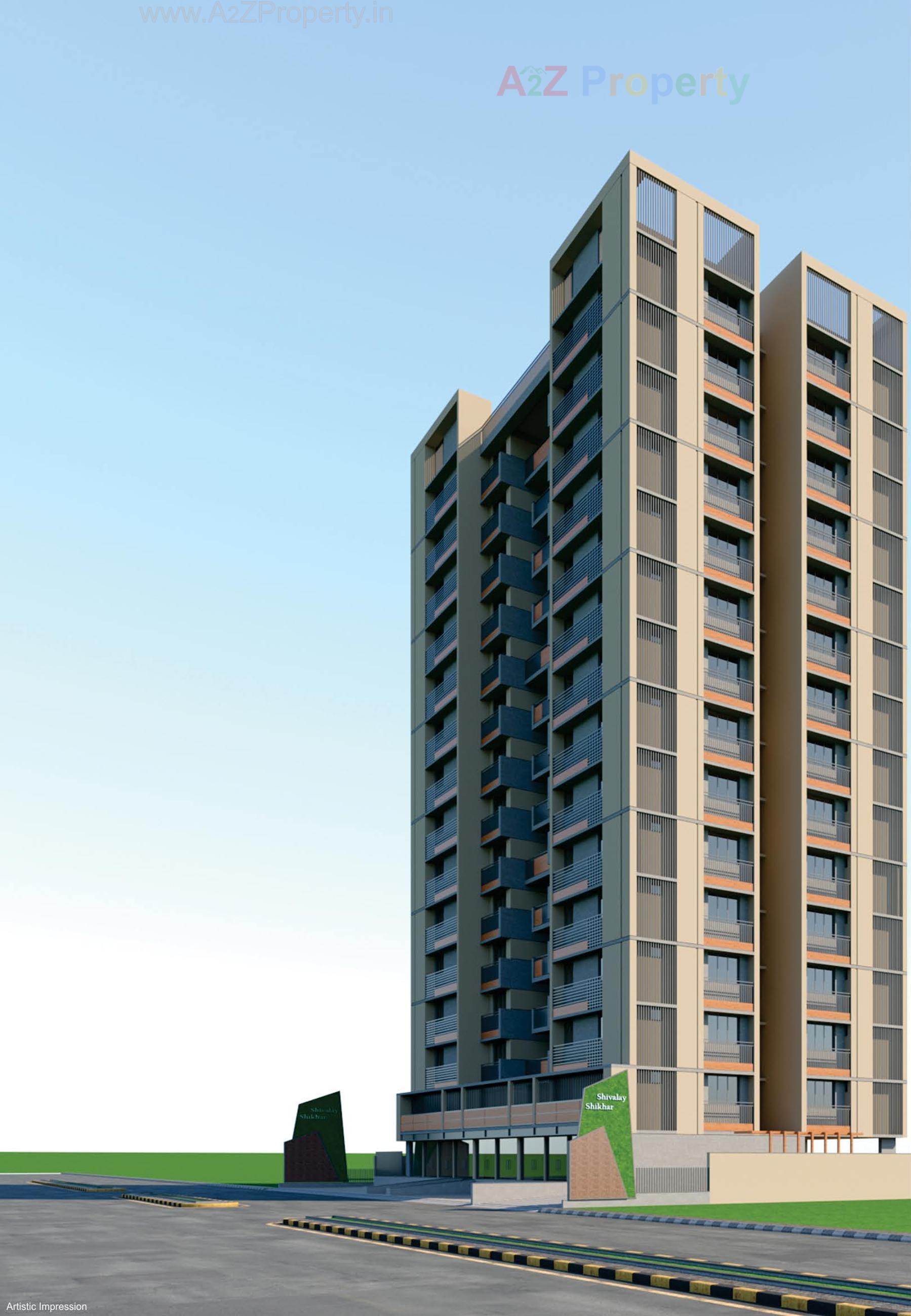 3D Elevation of real estate project Shivalay Shikhar located at Shilaj, Ahmedabad, Gujarat