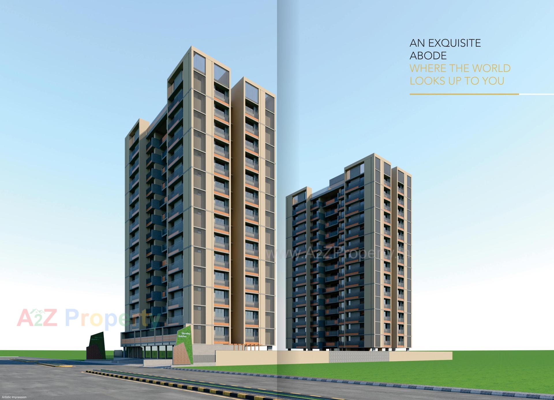 3D Elevation of real estate project Shivalay Shikhar located at Shilaj, Ahmedabad, Gujarat