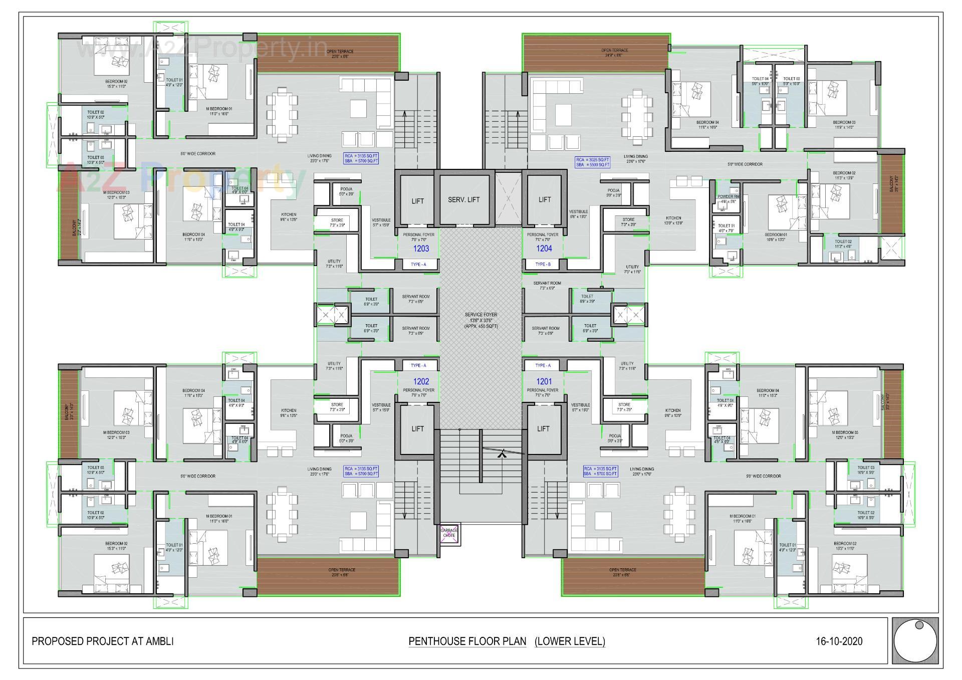 Layout of real estate project Shivalik Edge located at Ambali, Ahmedabad, Gujarat