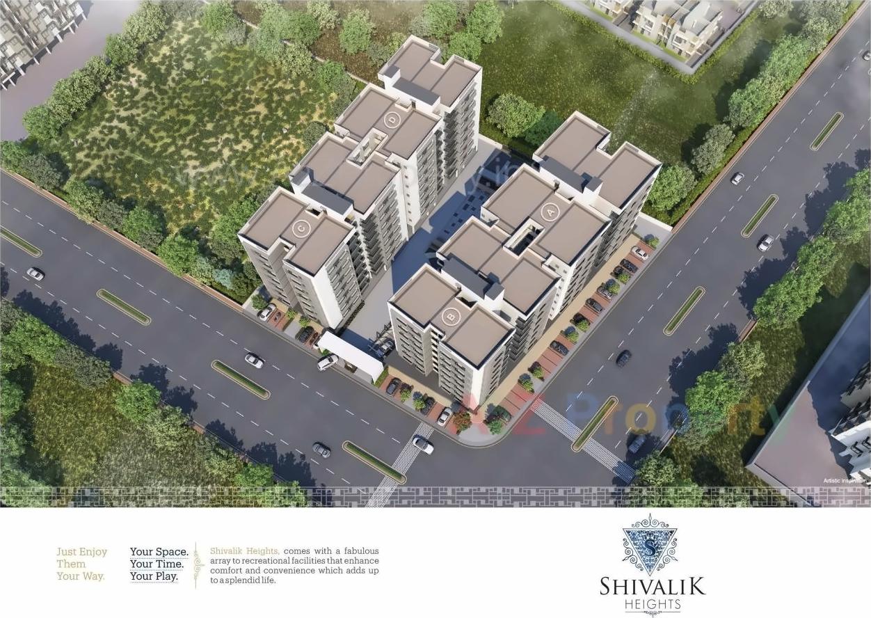 3D Elevation of real estate project Shivalik Heights located at Chiloda, Ahmedabad, Gujarat