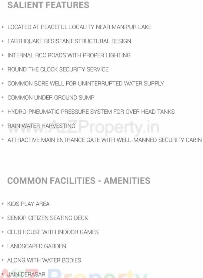 Amenities of Shivalik Lakeview