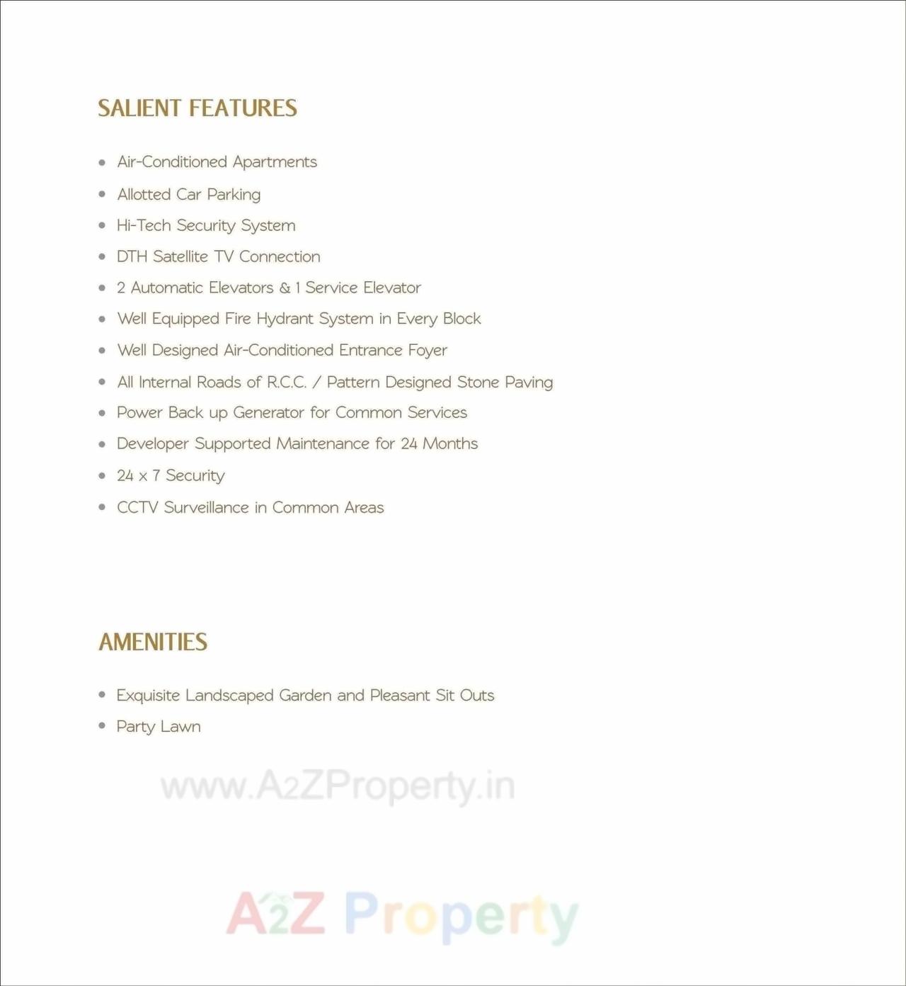 Amenities of Shivalik Legacy