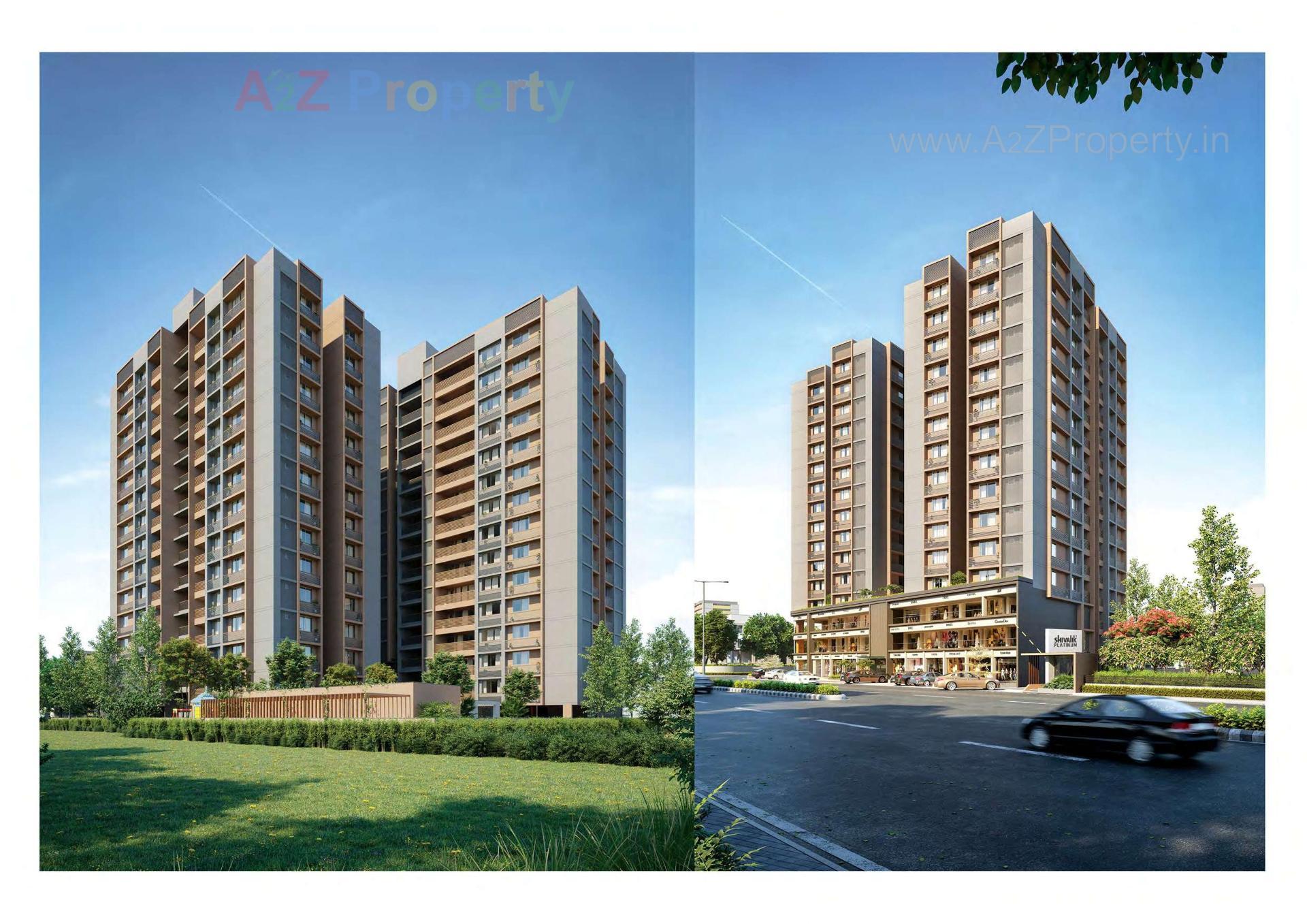 3D Elevation of real estate project Shivalik Platinum located at Bodakdev, Ahmedabad, Gujarat