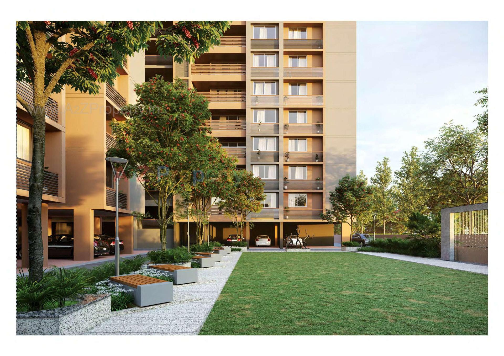 3D Elevation of real estate project Shivalik Platinum located at Bodakdev, Ahmedabad, Gujarat