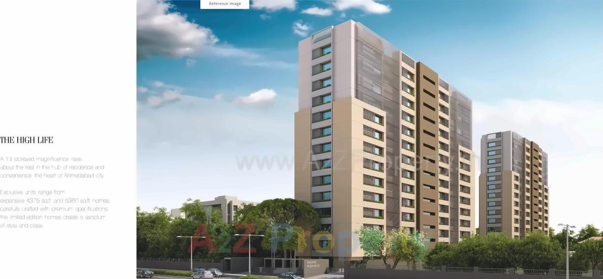 3D Elevation of real estate project Shivalik Residences located at City, Ahmedabad, Gujarat