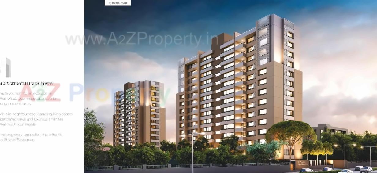 3D Elevation of real estate project Shivalik Residences located at City, Ahmedabad, Gujarat