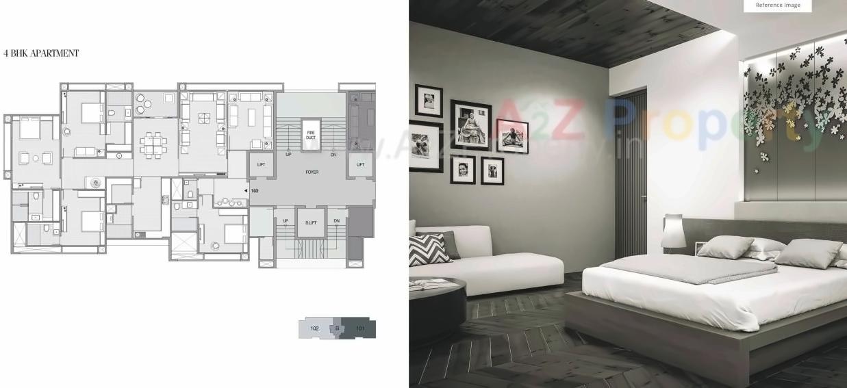 Layout of real estate project Shivalik Residences located at City, Ahmedabad, Gujarat