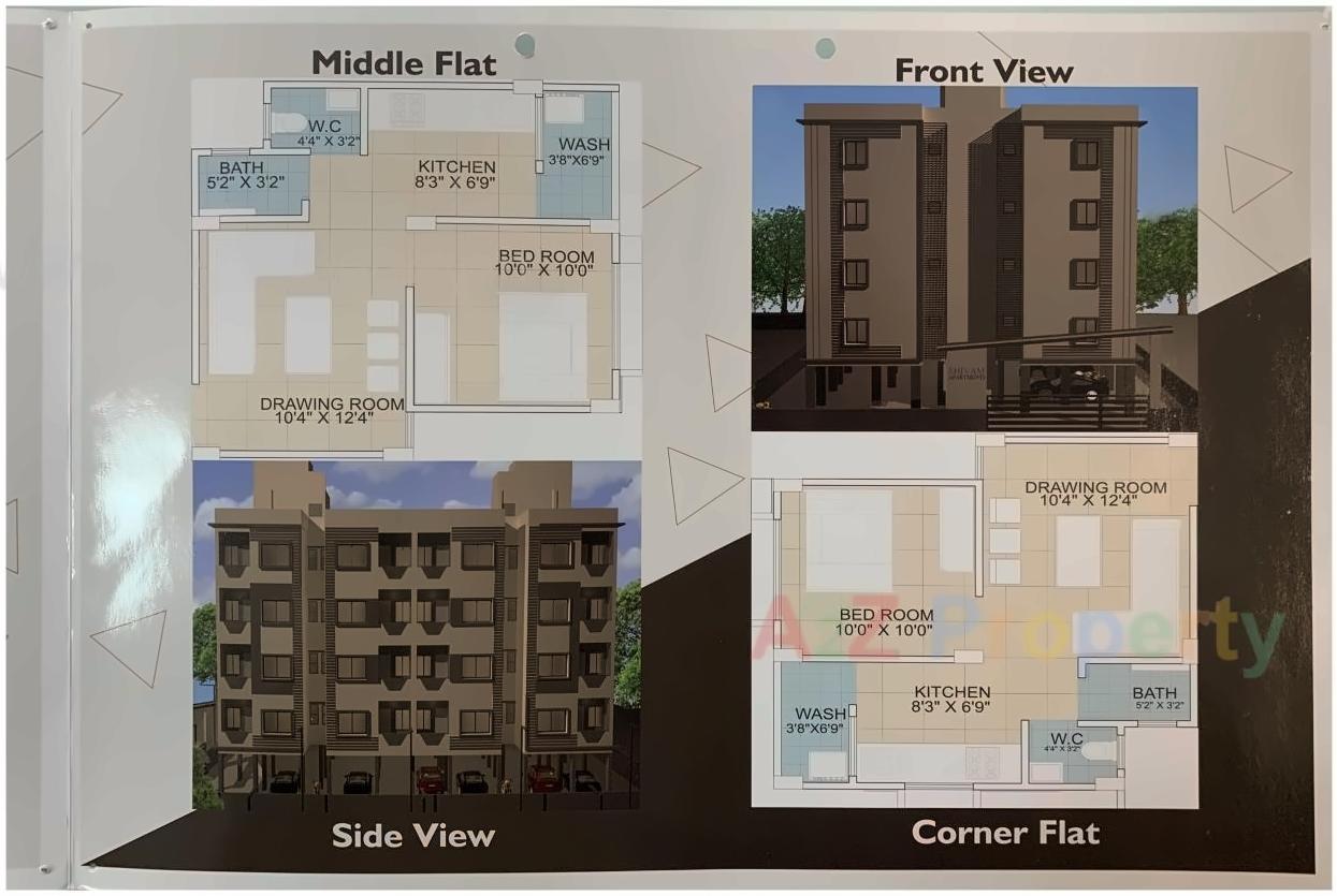 Layout of real estate project Shivam Appartment located at Ahmedabad, Ahmedabad, Gujarat