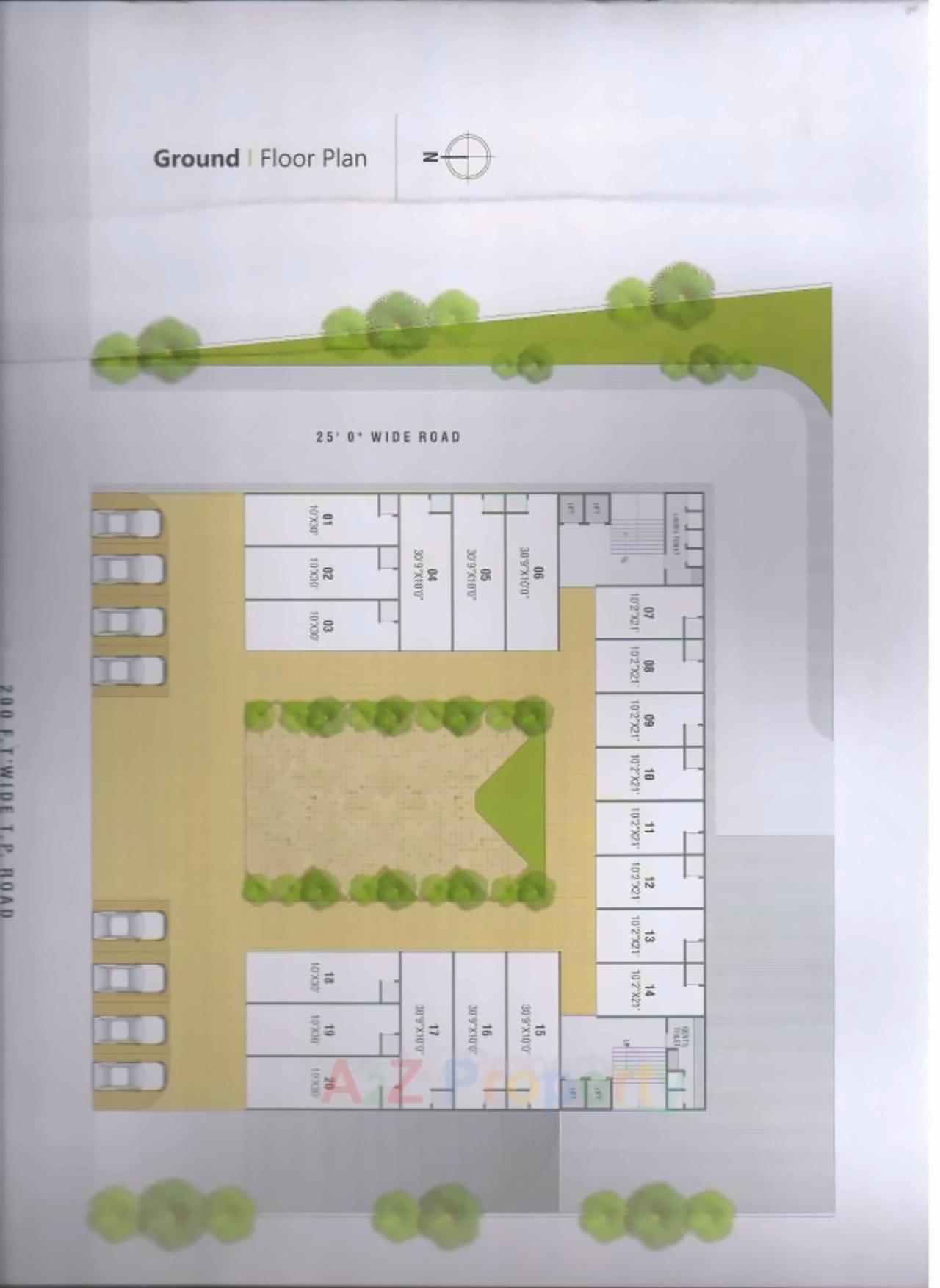 Layout of real estate project Shivam Arcade located at Hanspura, Ahmedabad, Gujarat