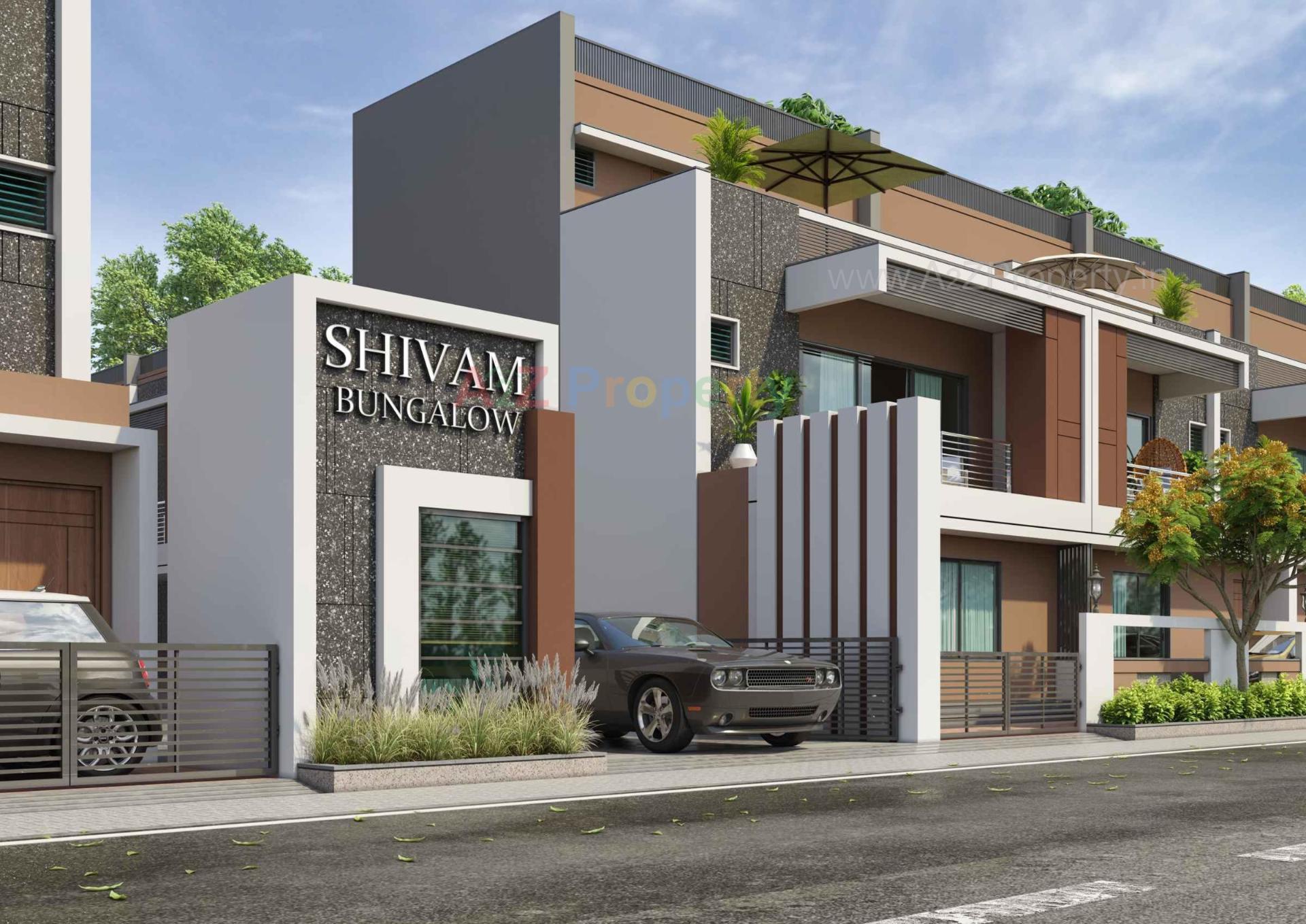 3D Elevation of real estate project Shivam Bunglows located at Vatva, Ahmedabad, Gujarat