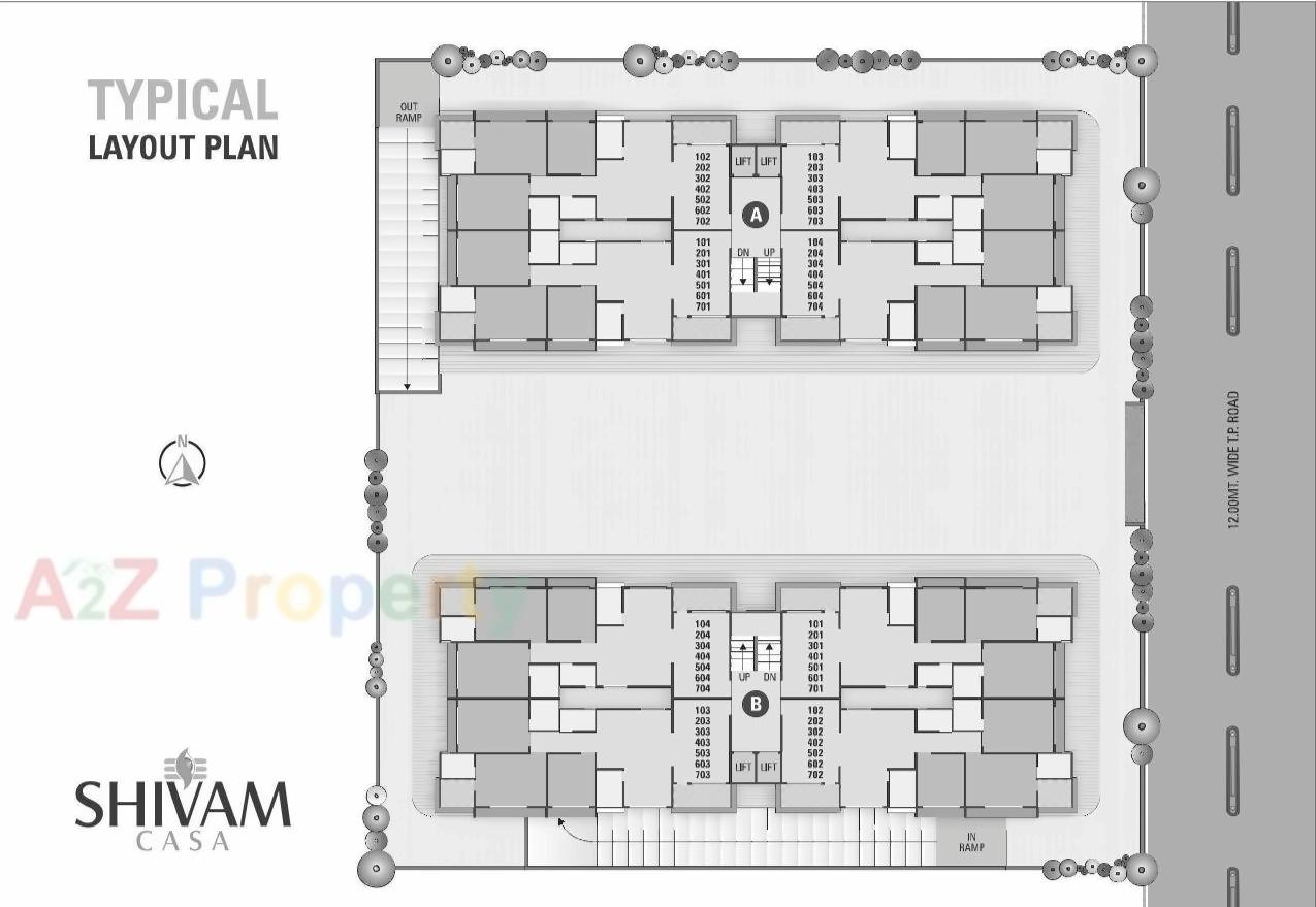 Layout of real estate project Shivam Casa located at Nikol, Ahmedabad, Gujarat