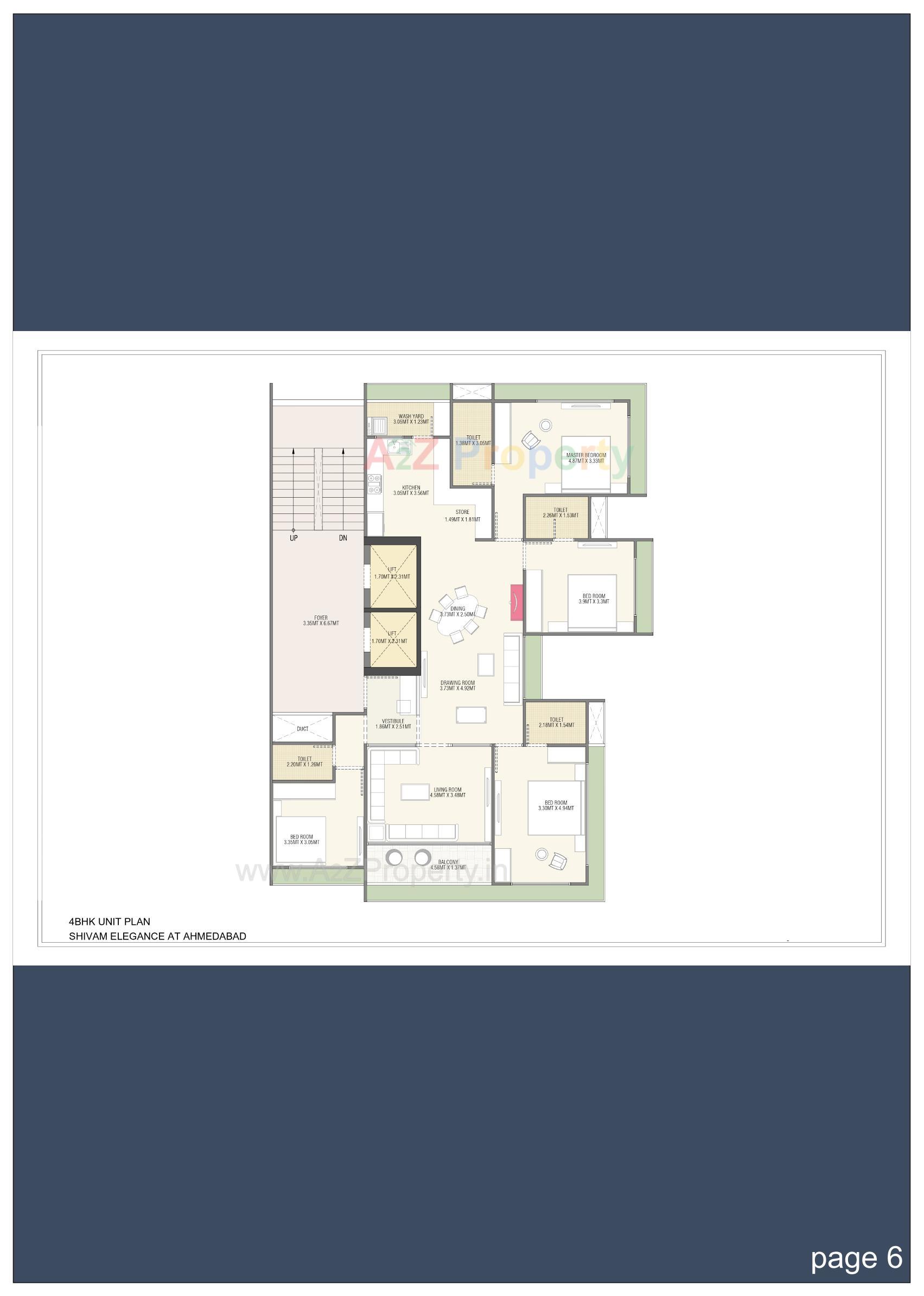 Layout of real estate project Shivam Elegance located at Memnagar, Ahmedabad, Gujarat