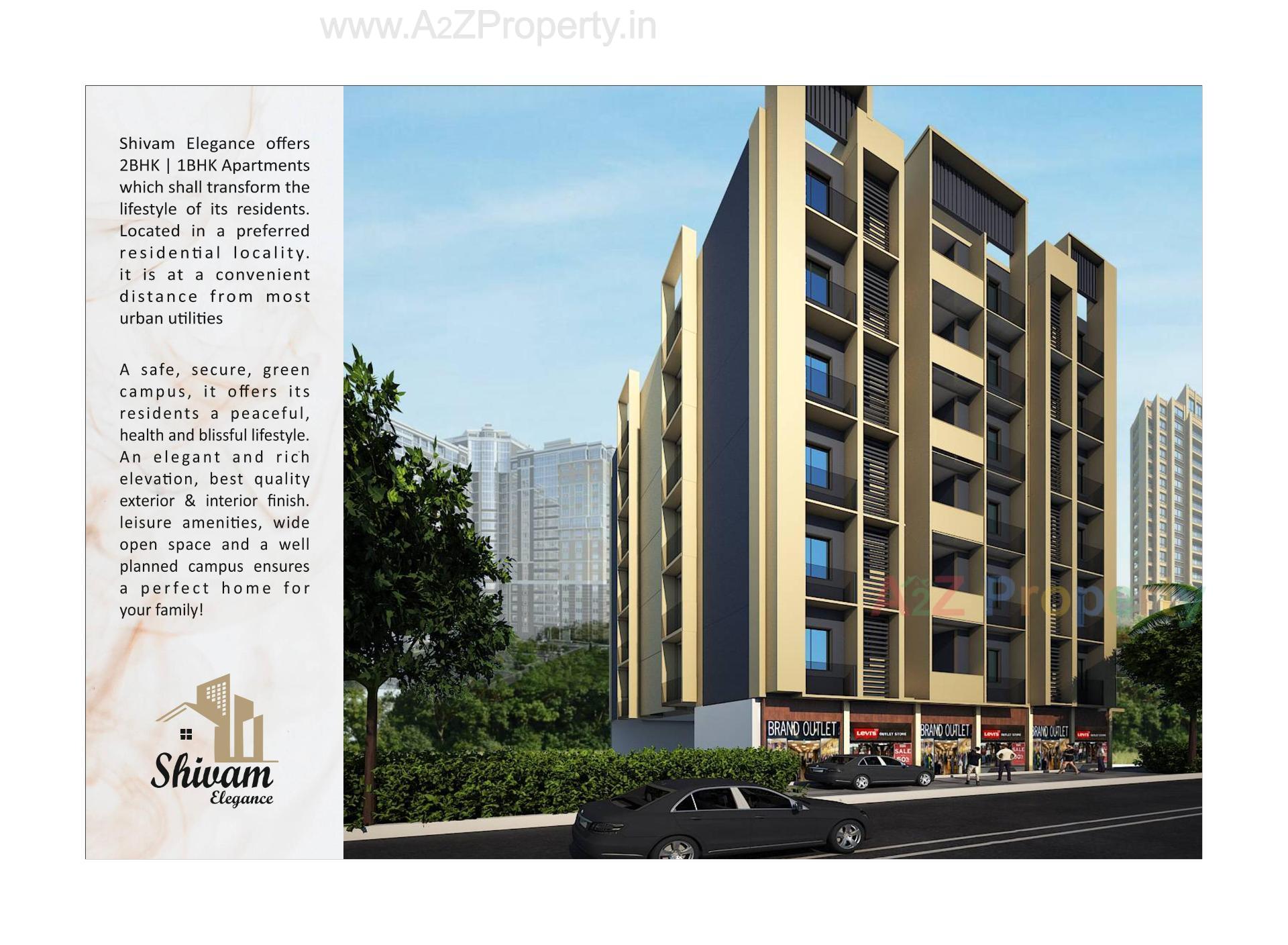 3D Elevation of real estate project Shivam Elegance located at Vinzol, Ahmedabad, Gujarat