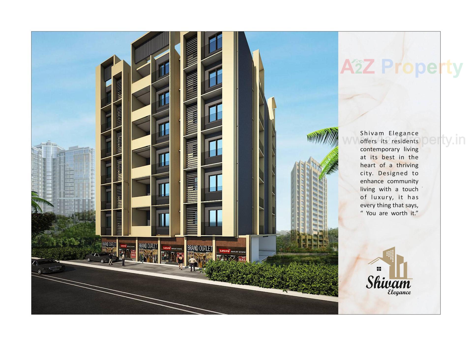 3D Elevation of real estate project Shivam Elegance located at Vinzol, Ahmedabad, Gujarat