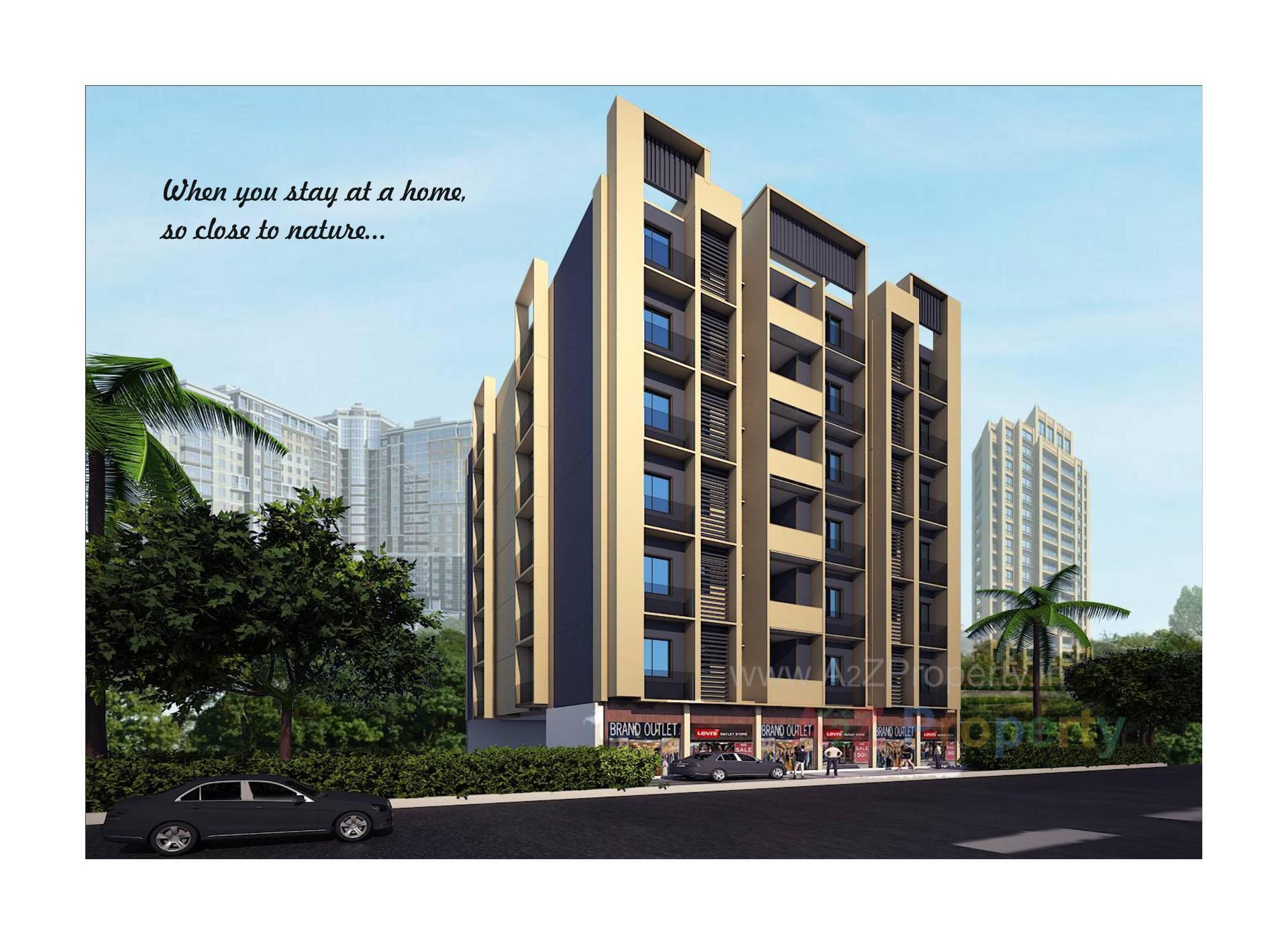3D Elevation of real estate project Shivam Elegance located at Vinzol, Ahmedabad, Gujarat