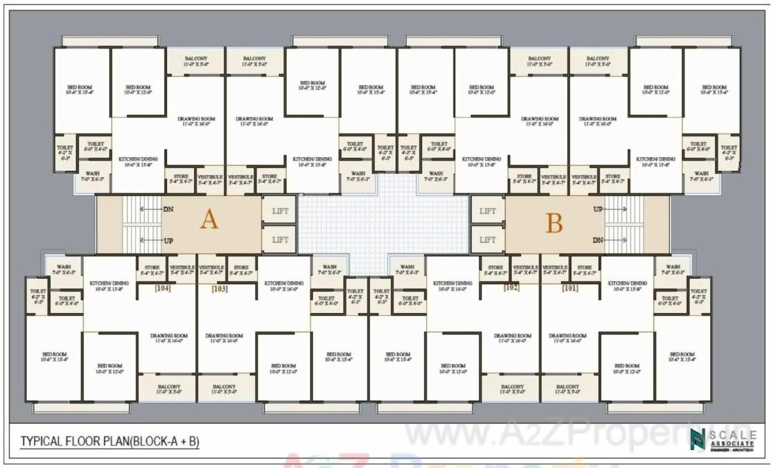 Layout of real estate project Shivam Heights located at Naroda, Ahmedabad, Gujarat
