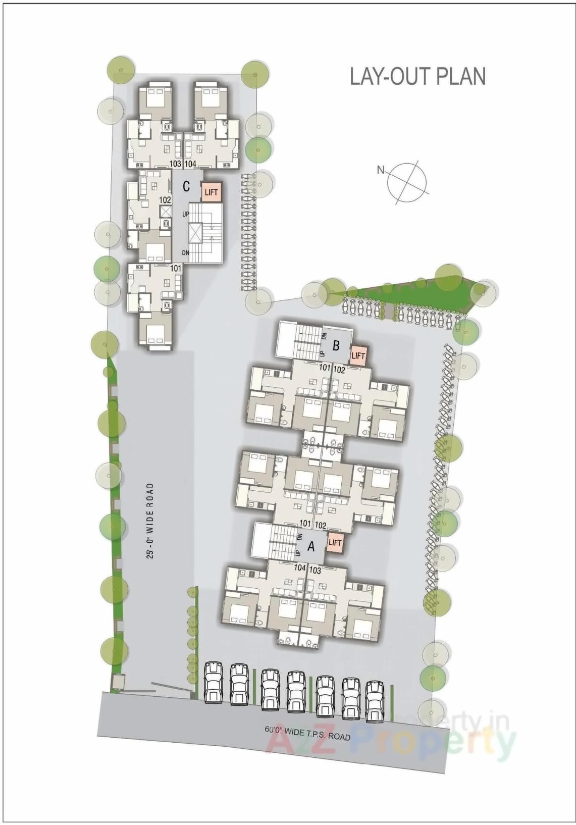 Layout of real estate project Shivam Residency located at Hanspura, Ahmedabad, Gujarat