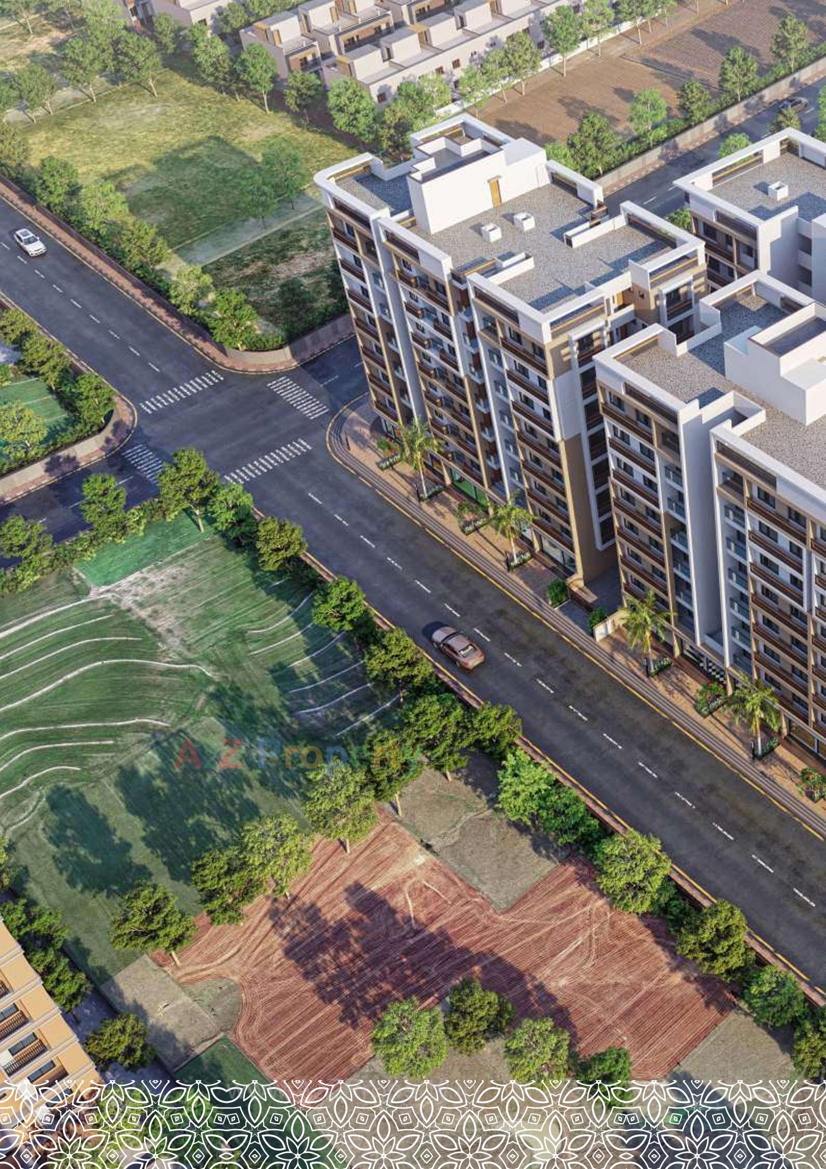 3D Elevation of real estate project Shivam Vatika located at Vinzol, Ahmedabad, Gujarat