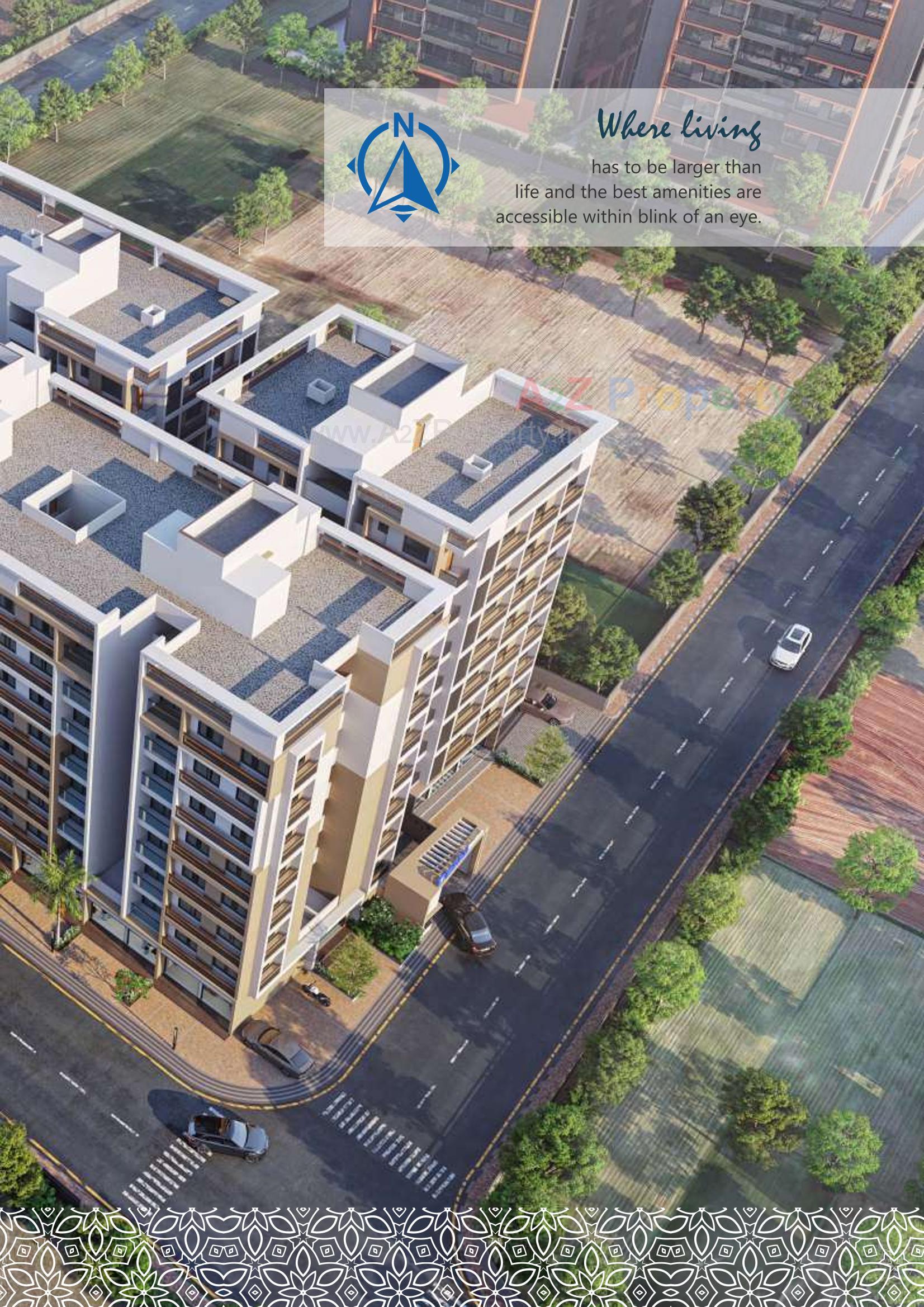 3D Elevation of real estate project Shivam Vatika located at Vinzol, Ahmedabad, Gujarat