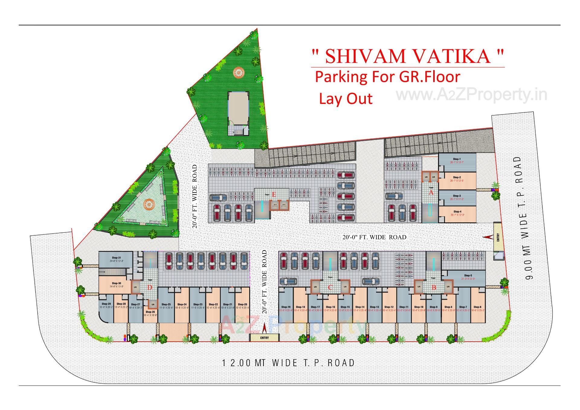 Layout of real estate project Shivam Vatika located at Vinzol, Ahmedabad, Gujarat