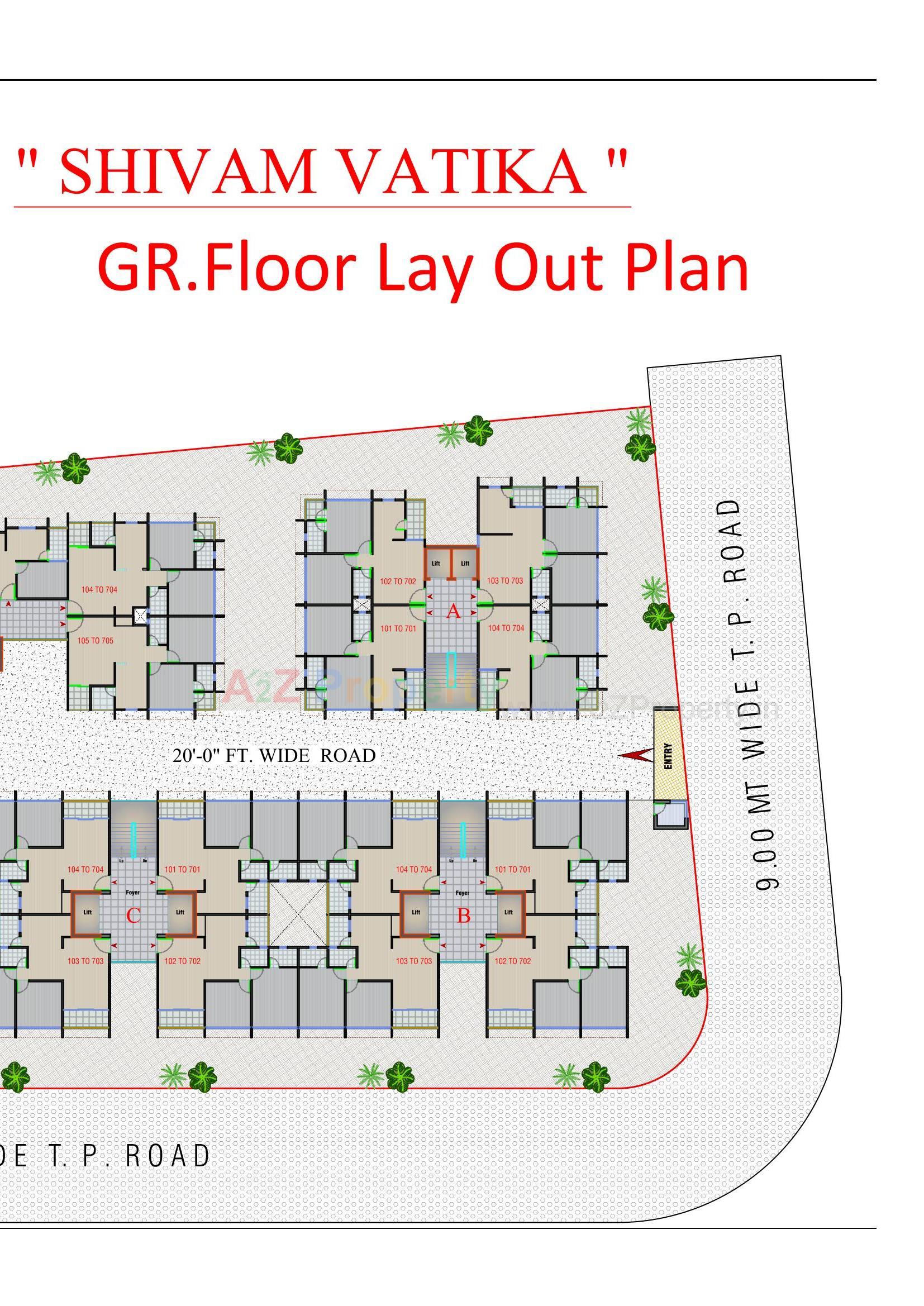 Layout of real estate project Shivam Vatika located at Vinzol, Ahmedabad, Gujarat