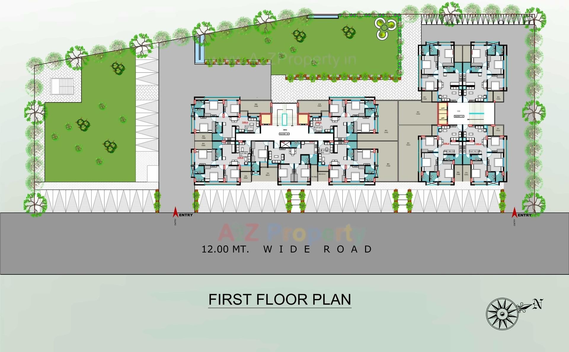 Layout of real estate project Shivana Aurum located at Ahmedabad, Ahmedabad, Gujarat