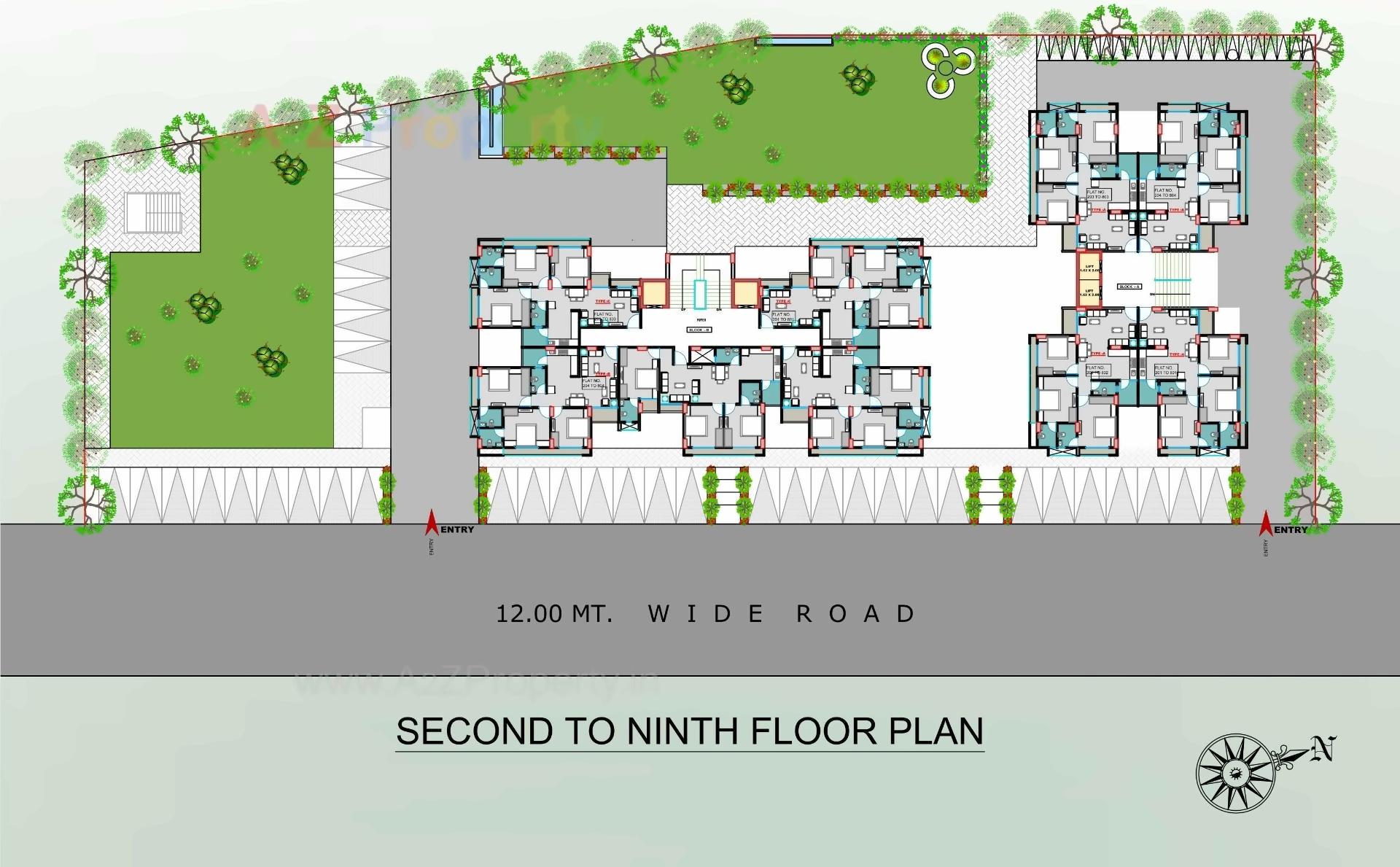 Layout of real estate project Shivana Aurum located at Ahmedabad, Ahmedabad, Gujarat
