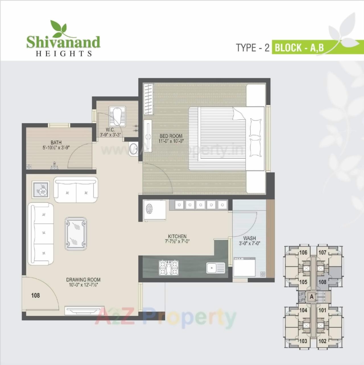 Layout of real estate project Shivanand Heights located at Singrva, Ahmedabad, Gujarat