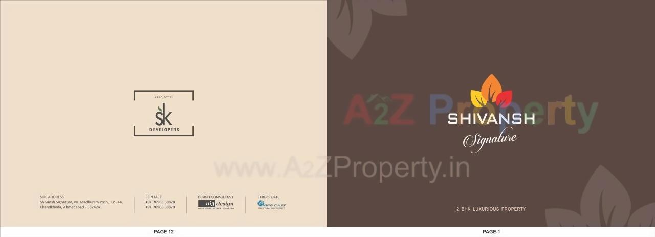  of real estate project Shivansh Signature located at Chandkheda, Ahmedabad, Gujarat