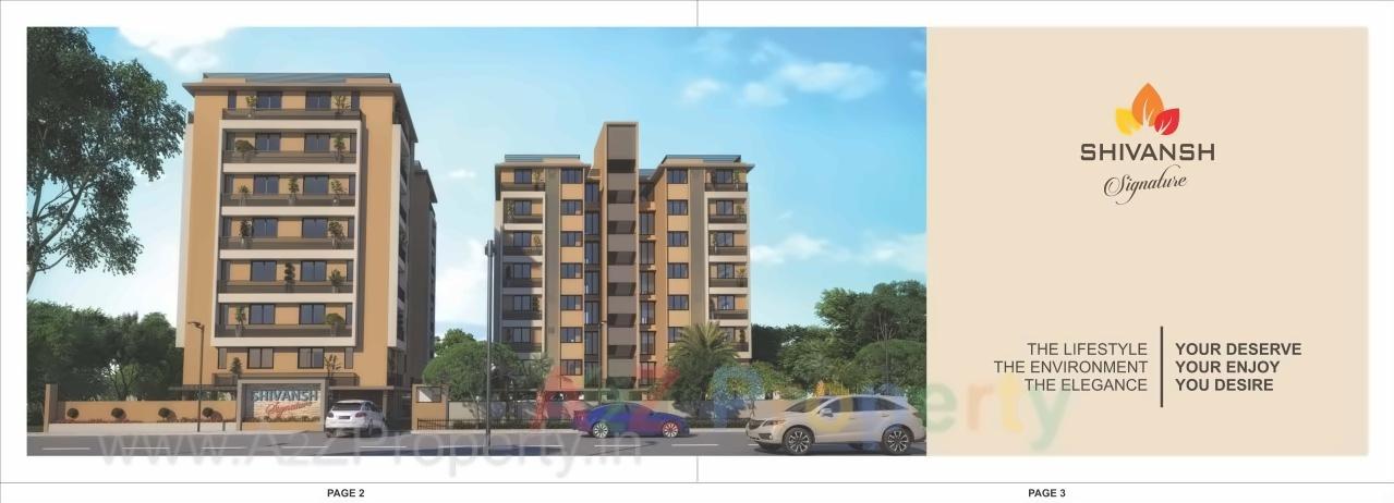 3D Elevation of real estate project Shivansh Signature located at Chandkheda, Ahmedabad, Gujarat